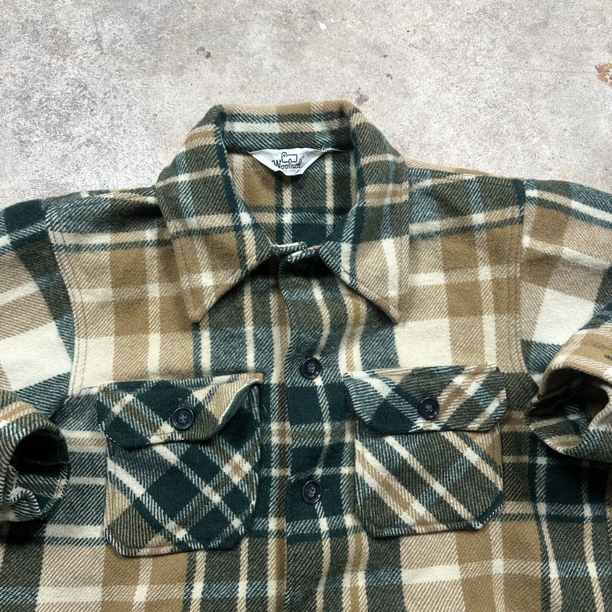 Woolrich Woolen Mills Vintage 70s Woolrich Green & Brown Plaid Wool Shirt Jacket Size US L / EU 52-54 / 3 - 2 Thumbnail