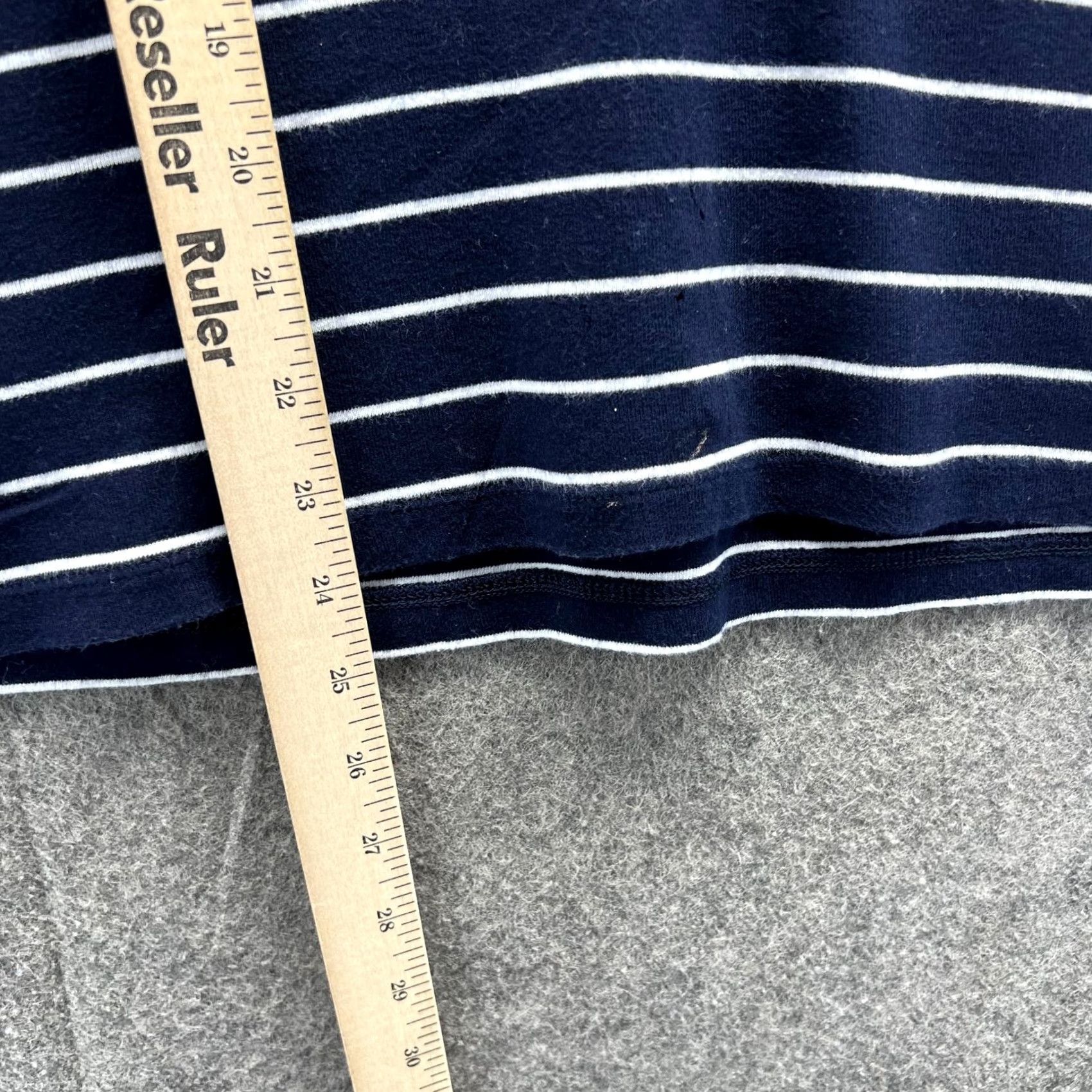 Ralph Lauren Lauren Ralph Lauren Shirt Womens XL Navy Blue White Striped Long Sleeve Cotton Size XL / US 12-14 / IT 48-50 - 5 Thumbnail