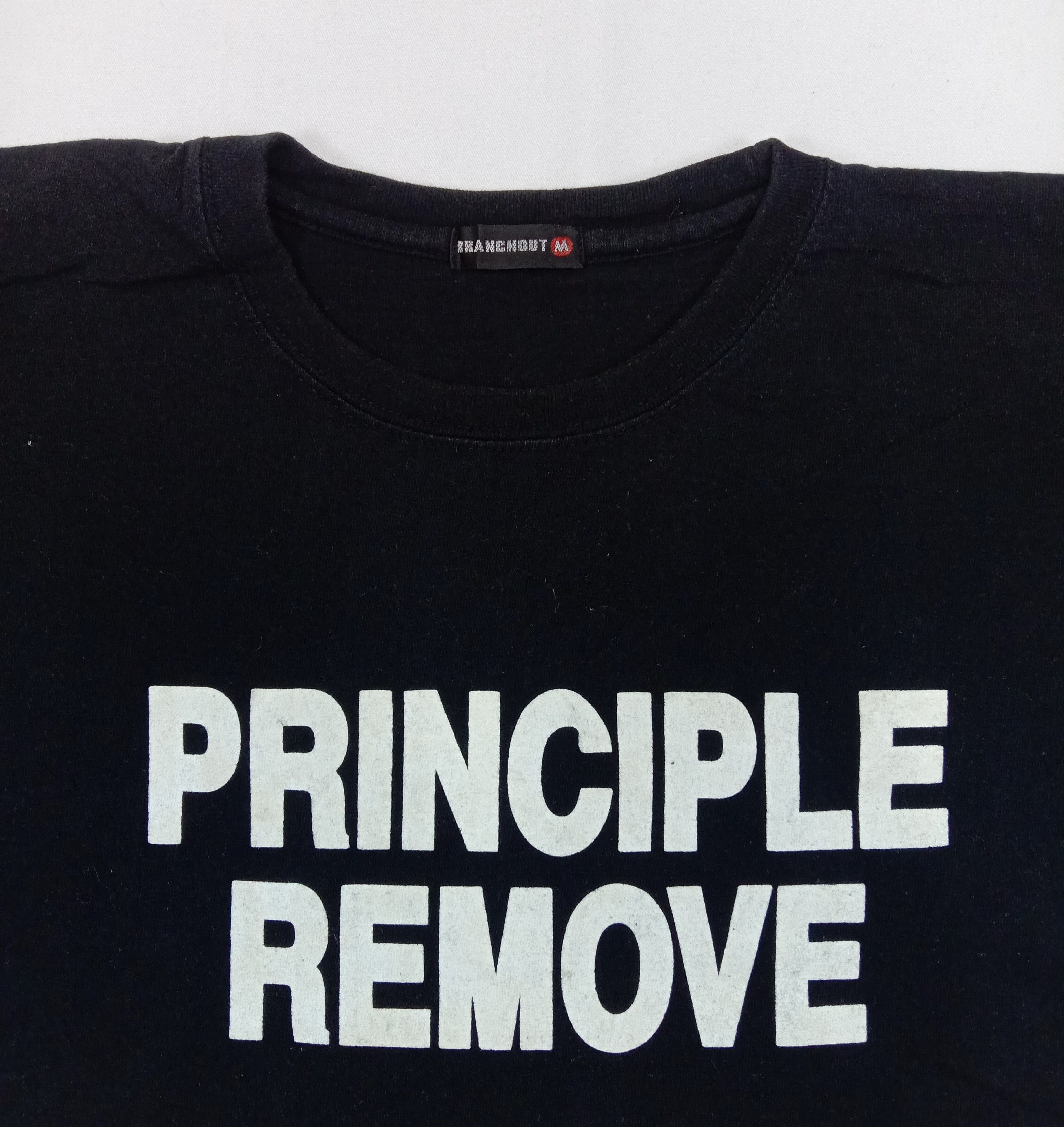 Japanese Brand Vintage Principle Remove T Shirt Size US S / EU 44-46 / 1 - 2 Thumbnail