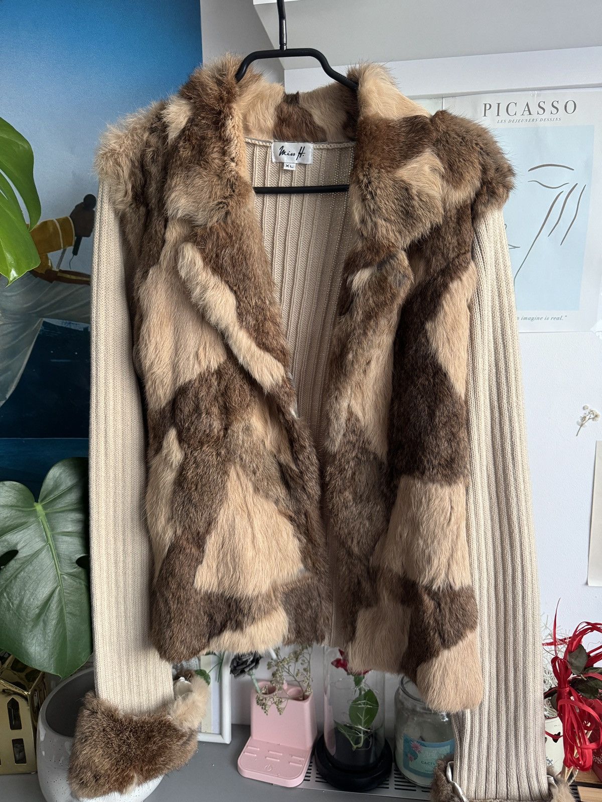 Japanese Brand × Vintage Fur jacket rabbit real vintage yk2 cardigan Size XL / US 12-14 / IT 48-50 - 4 Thumbnail