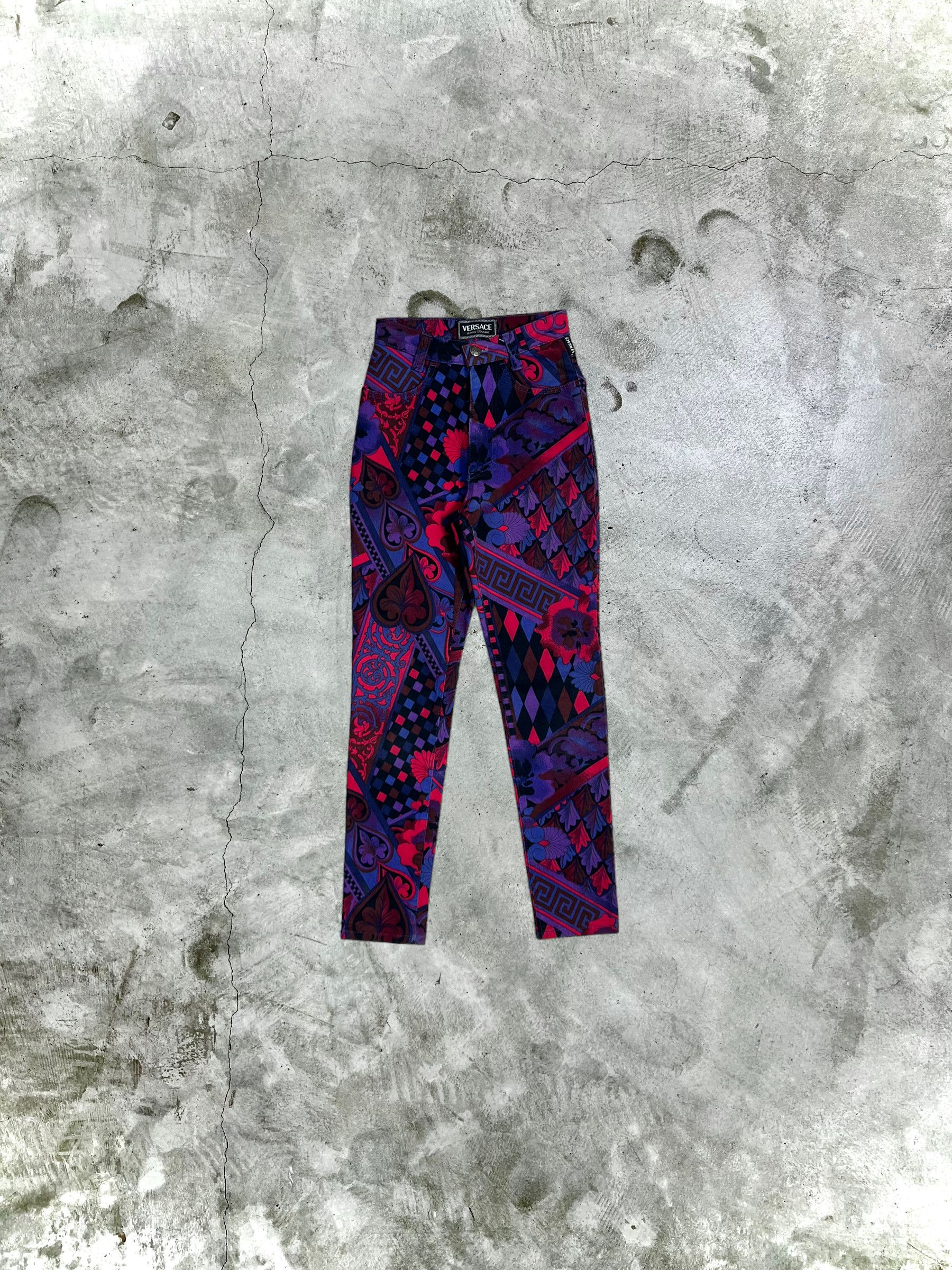 Versace Jeans Couture Vintage Versace Jeans Couture Print Denim Pant GTMPT154 Size 22" - 5 Thumbnail