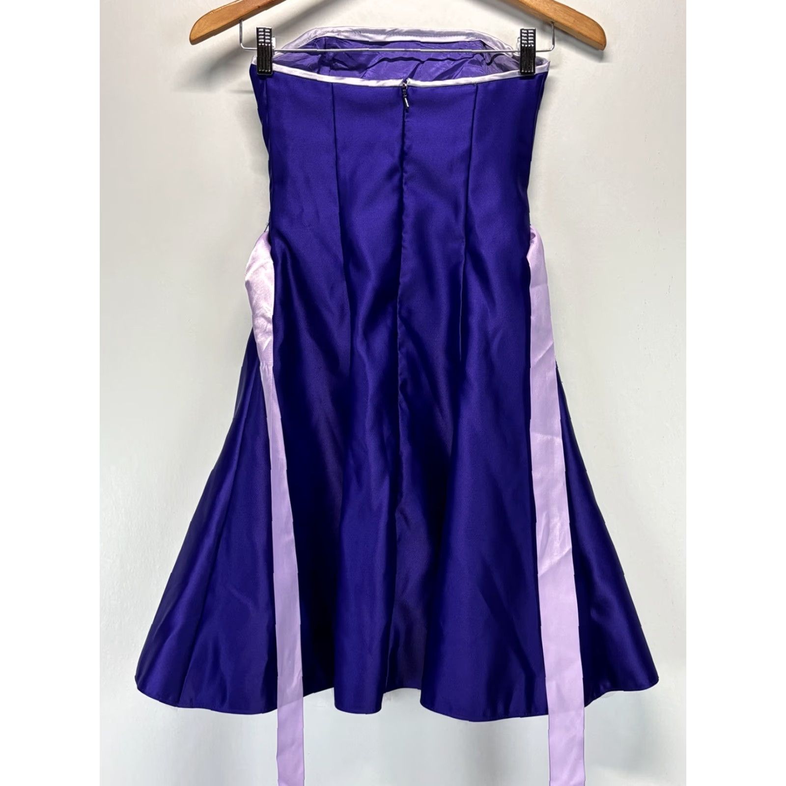Vtg Gunne Sax- Jessica McClintock Dress Amethyst Purple Holiday Sz 3  Strapless