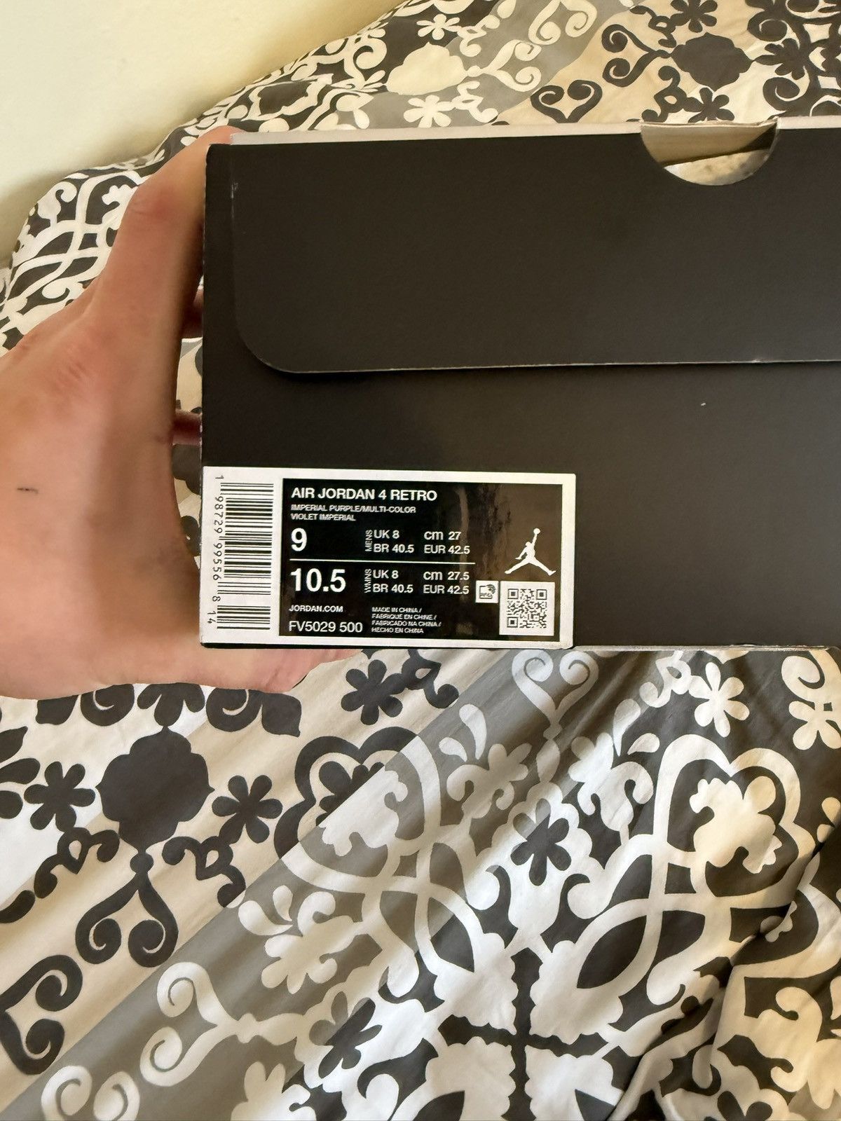 Jordan Brand JORDAN 4 RETRO IMPERIAL PURPLE Size US 9 / EU 42 - 8 Thumbnail