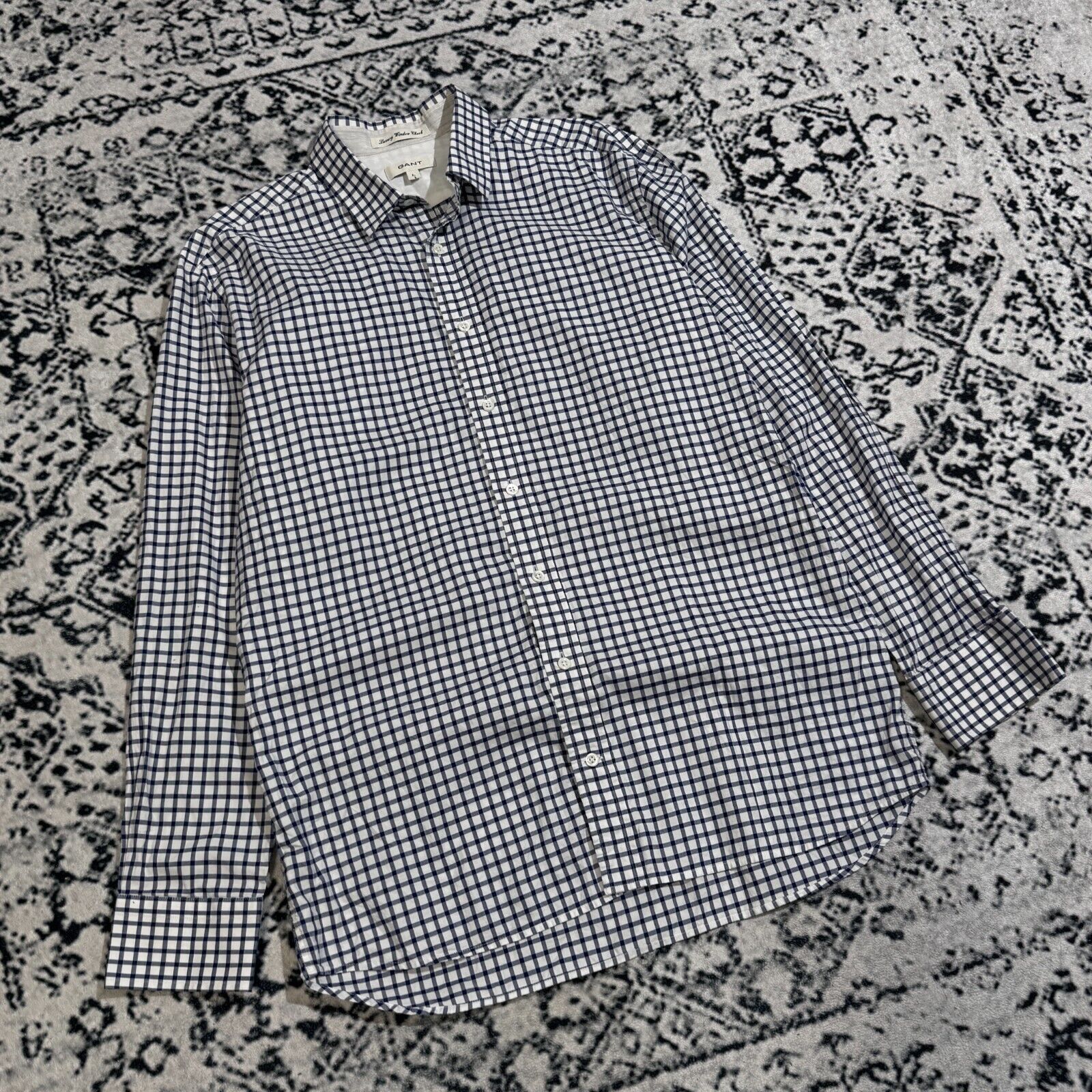 Gant × Vintage Vintage Gant Unisex Blue White Cotton button up shirt Size L Size US L / EU 52-54 / 3 - 3 Thumbnail