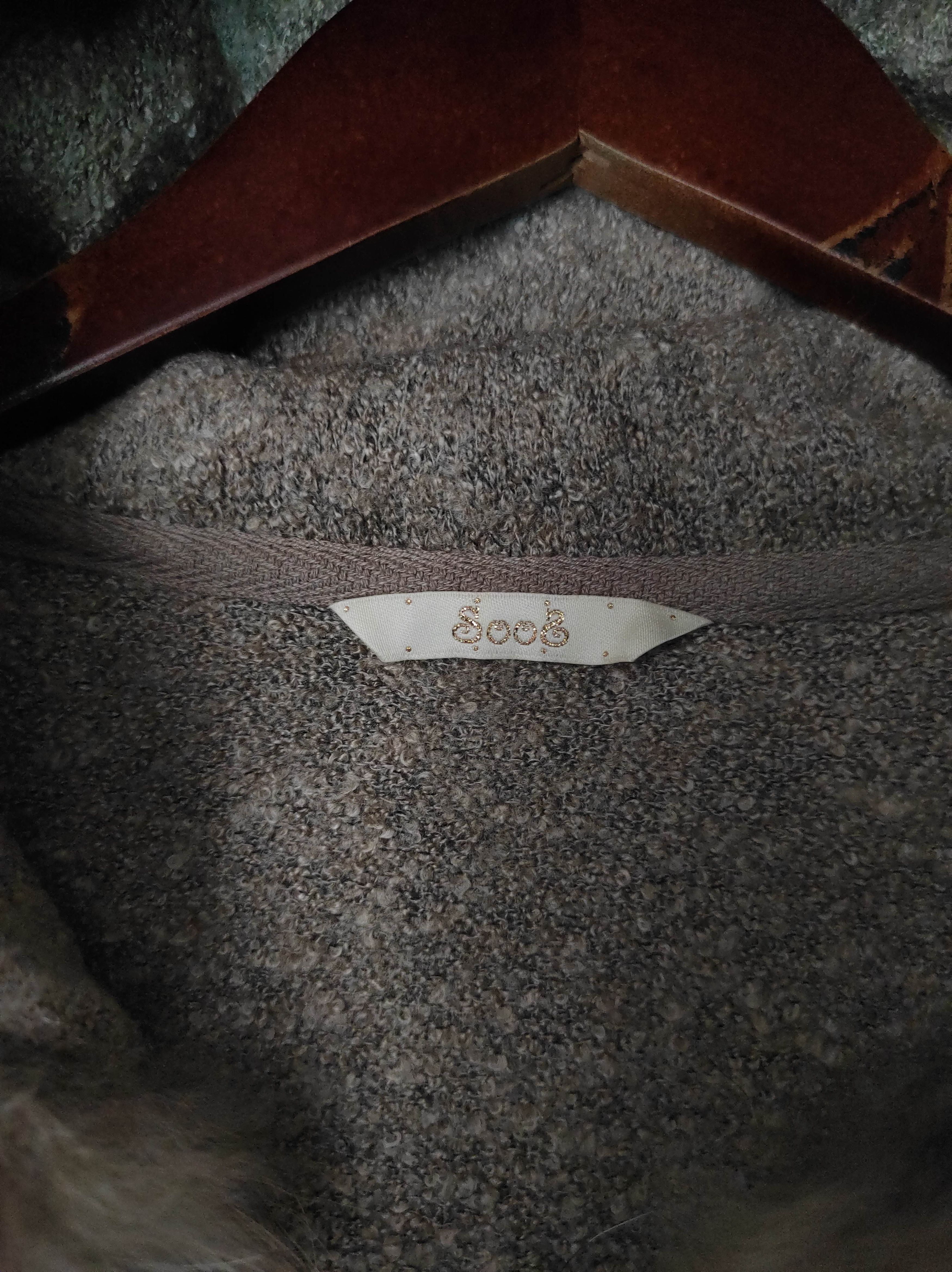 Aran Isles Knitwear SOOS Knit Zip Fur Raccon Hoodie IfSixWasNine LGB style Size S / US 4 / IT 40 - 4 Thumbnail
