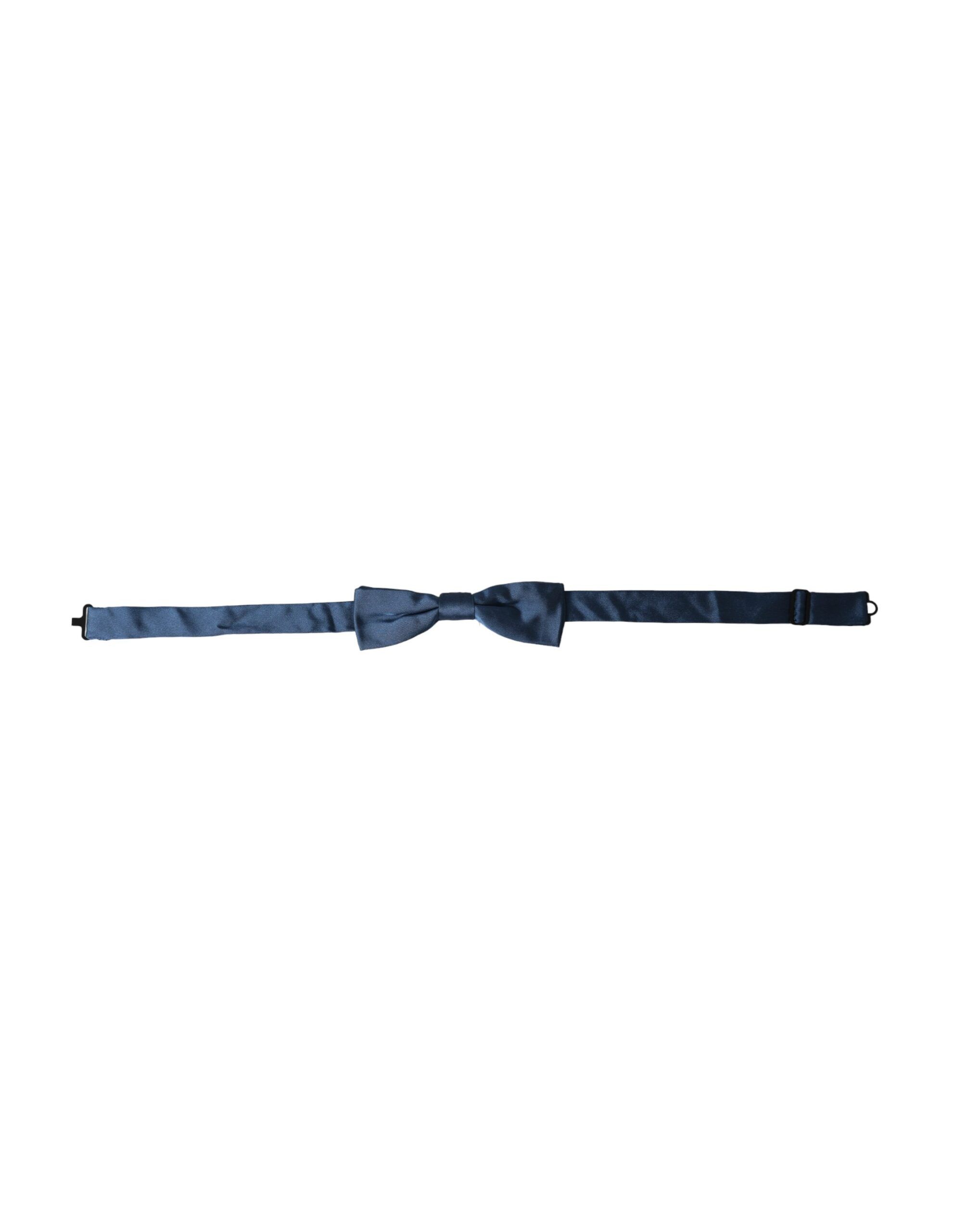 Dolce & Gabbana Blue Satin Silk Adjustable Neck Men Bow Men's Tie Size ONE SIZE - 1 Thumbnail