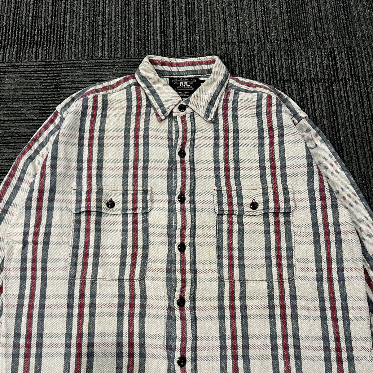 RRL Ralph Lauren RRL Heavyweight Flannel Shirt Size US XL / EU 56 / 4 - 2 Thumbnail