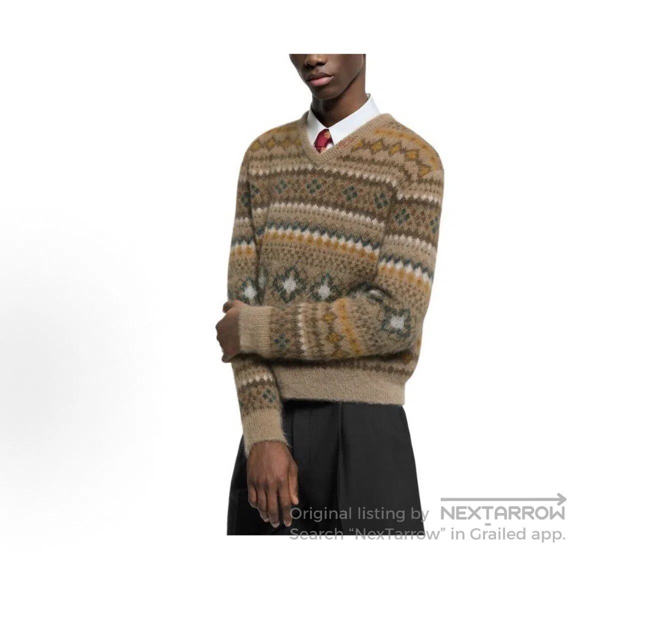 Louis Vuitton Louis Vuitton Fair Island pattern woolen knit sweater| Size US L / EU 52-54 / 3 - 1 Thumbnail