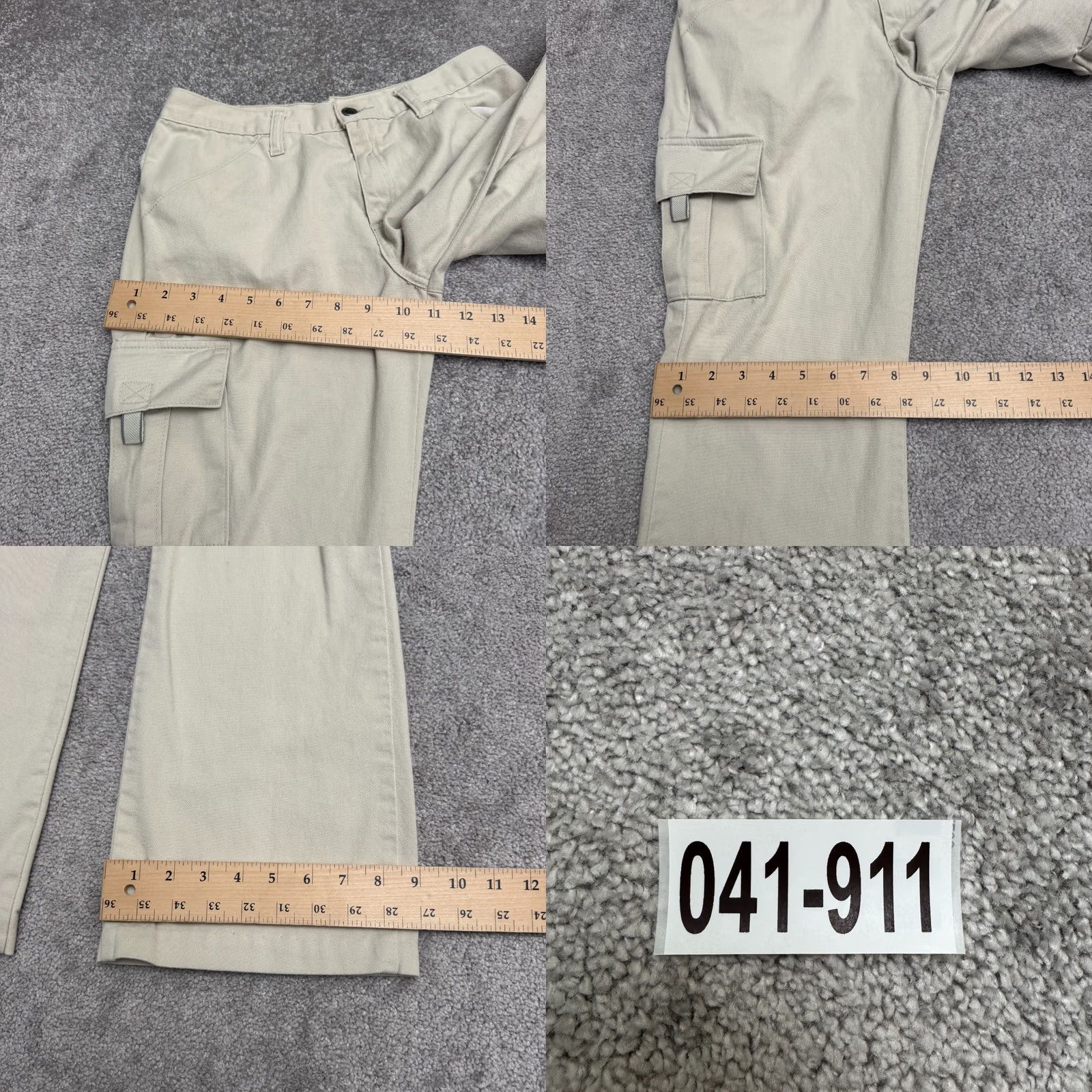 Levi's VINTAGE Levi's Cargo Pants Womens 9 Beige Flared 90s Retro Mid Rise Jeans Style Cotton Pant Size 30" / US 8 / IT 44 - 9 Thumbnail