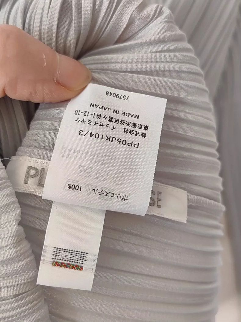 Issey Miyake Issey Miyake size:3 A grey high-neck long-sleeved top Size M / US 6-8 / IT 42-44 - 9 Thumbnail