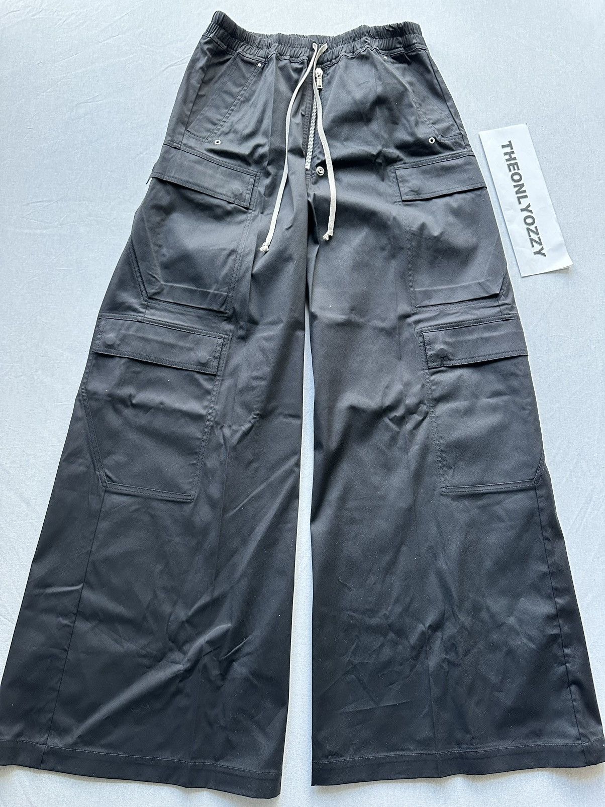 パンツ Rick Owens 24SS Cargobelas Rick Owens 24AW Cargobelas Cargo Bella Coated Black Denim