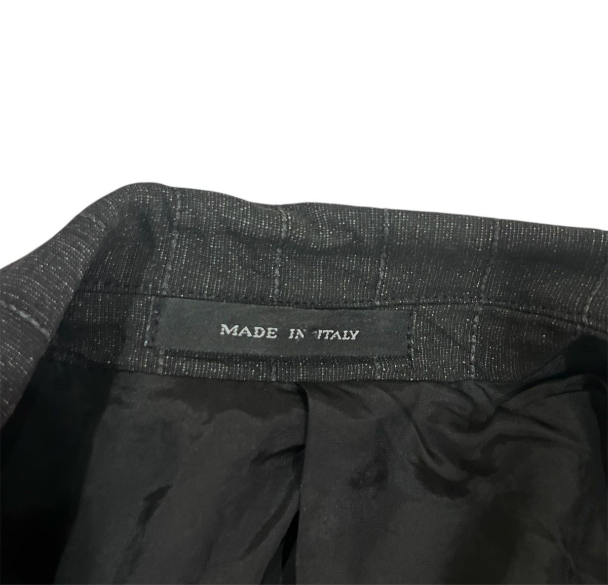 Emporio Armani Vintage Rare 1973 Emporio Armani Stripe Black Men Blazer Size 46S - 7 Thumbnail