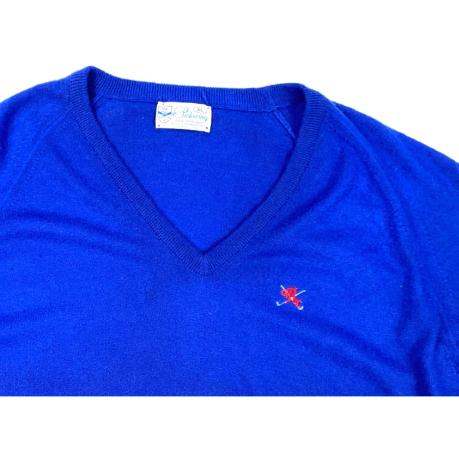 Vintage VTG Pickering Blue V-Neck Country Club Pullover Sweater Mens XL Size US XL / EU 56 / 4 - 3 Thumbnail