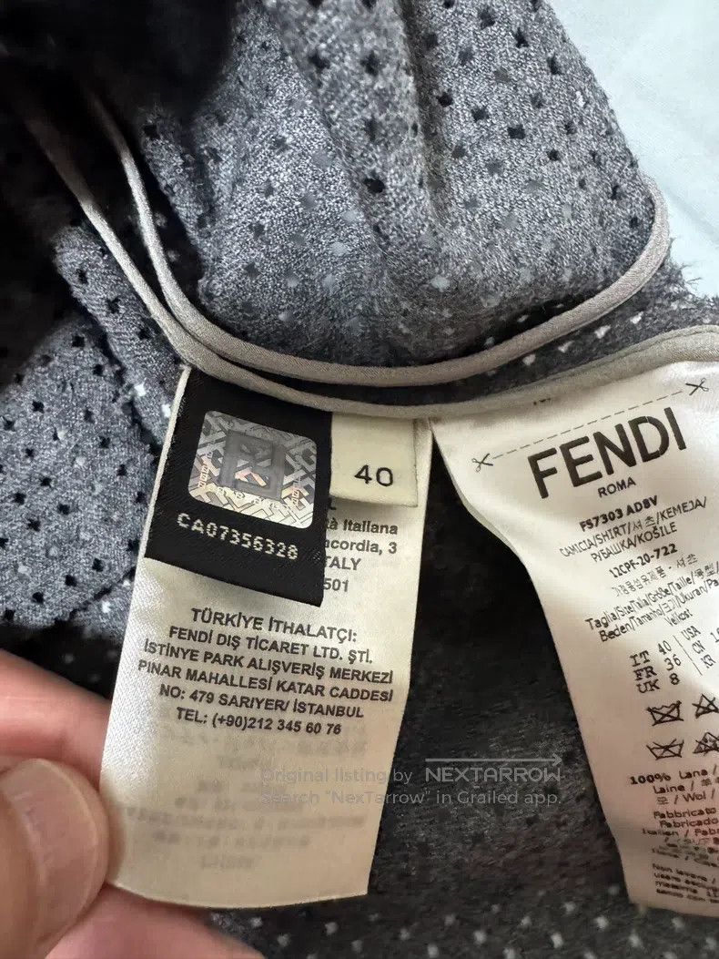 Fendi Fendi Wool short-sleeve, 100% wool, short-sleeve polo shir Size US XXS / EU 40 - 7 Thumbnail