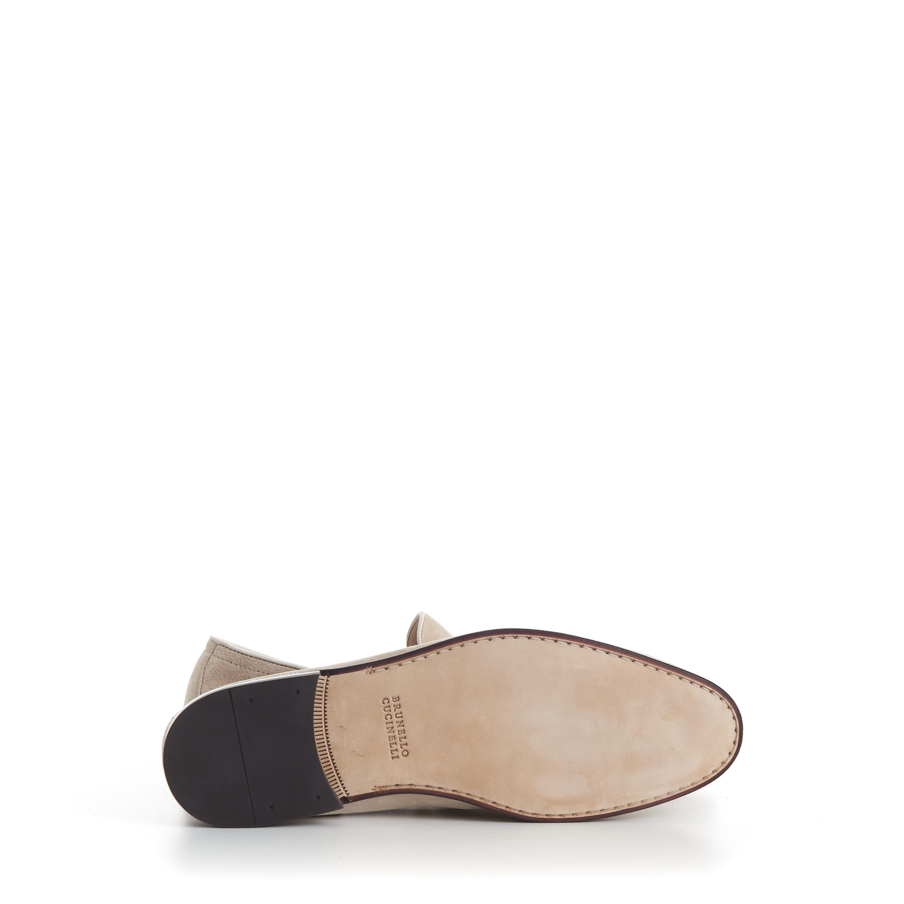 Brunello Cucinelli Sand Suede Unlined Loafers With Tassels Size US 10.5 / EU 43-44 - 10 Thumbnail