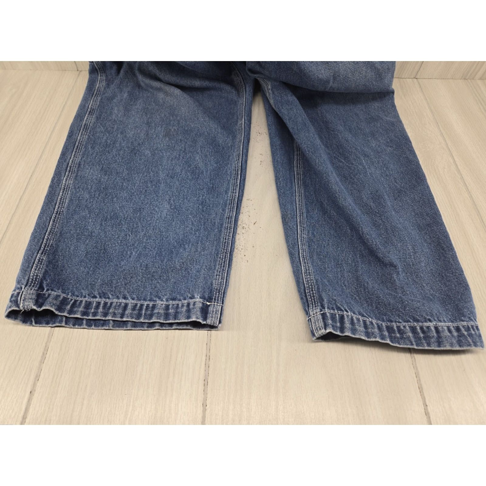 Denime Five Brother Bib Overalls Men Denim Workwear 42x29 Blue Jeans Retro 90s Mens Size US 42 / EU 58 - 7 Thumbnail