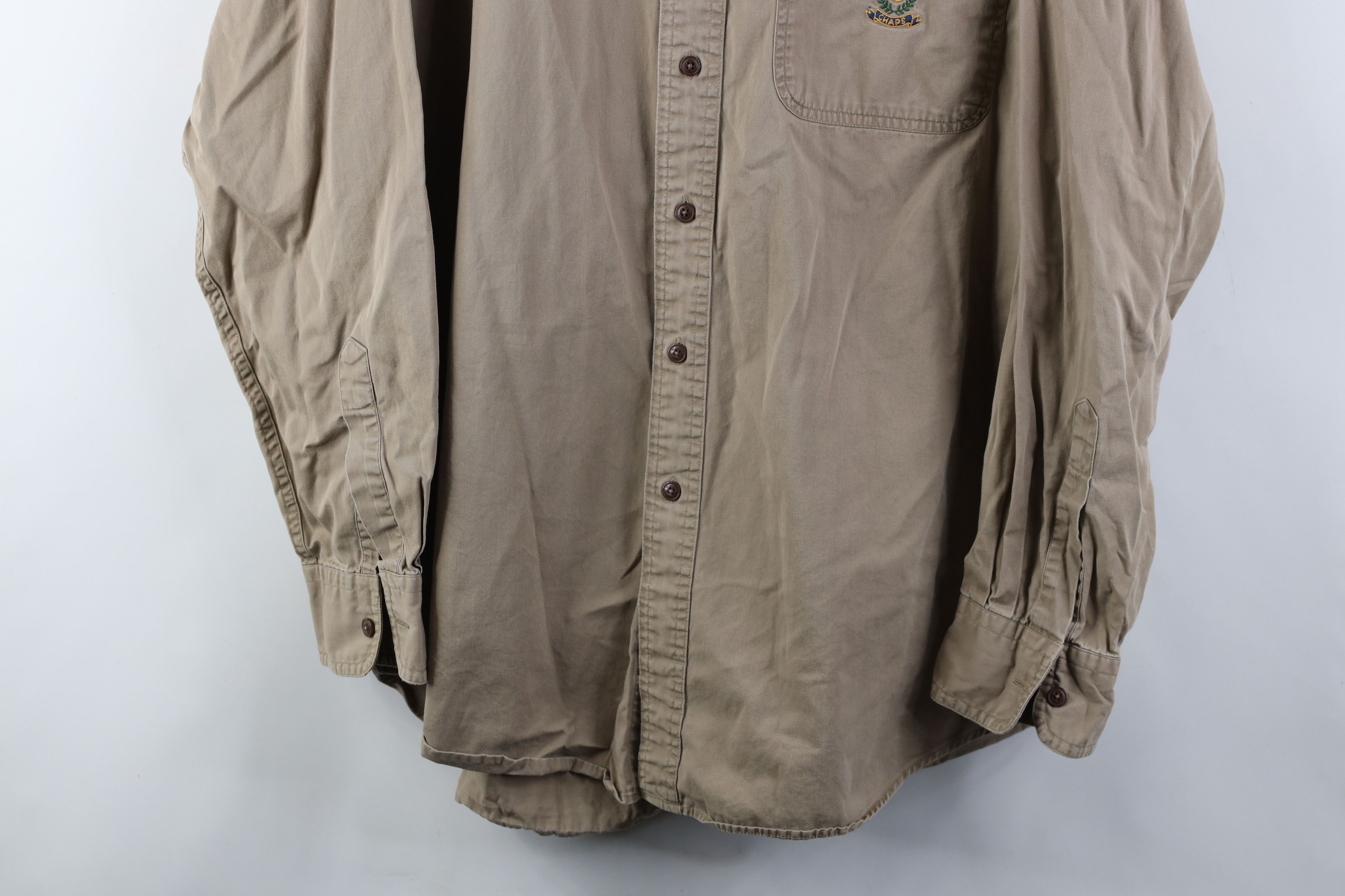 Ralph Lauren Vintage 90s Chaps Ralph Lauren Crest Button Down Shirt Size US L / EU 52-54 / 3 - 3 Thumbnail