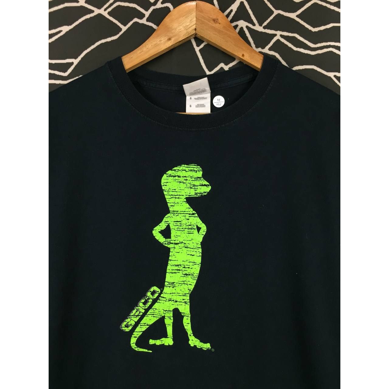 Fruit Of The Loom × Vintage Vtg Y2K Geico Gecko Insurance Promo Tee Size L Size US L / EU 52-54 / 3 - 3 Thumbnail