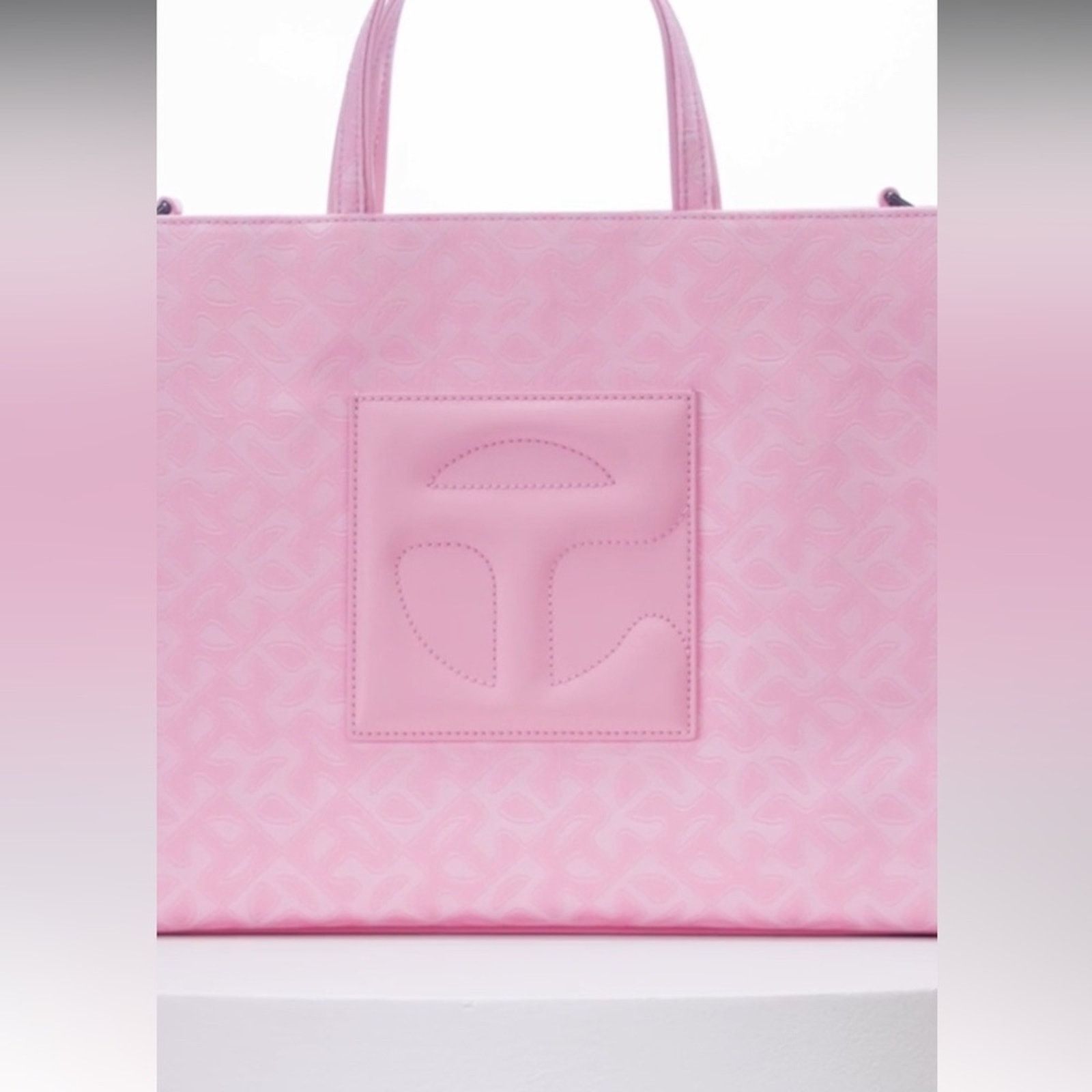 Telfar Telfar NWT pink jacquard Ltd edition medium shopper tote Size ONE SIZE - 2 Thumbnail