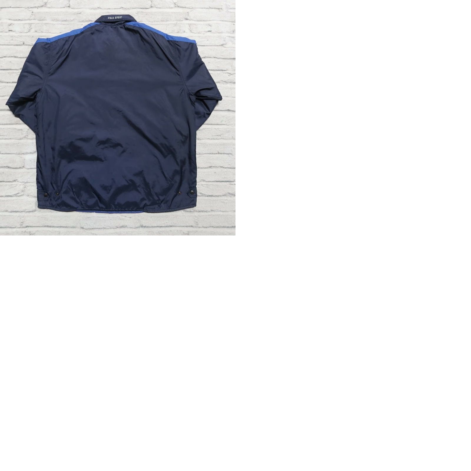 Polo Ralph Lauren VINTAGE Polo Sport Ralph Lauren Logo Jacket Mens Large Navy Nylon 90s Logo Jacket Size US L / EU 52-54 / 3 - 9 Thumbnail