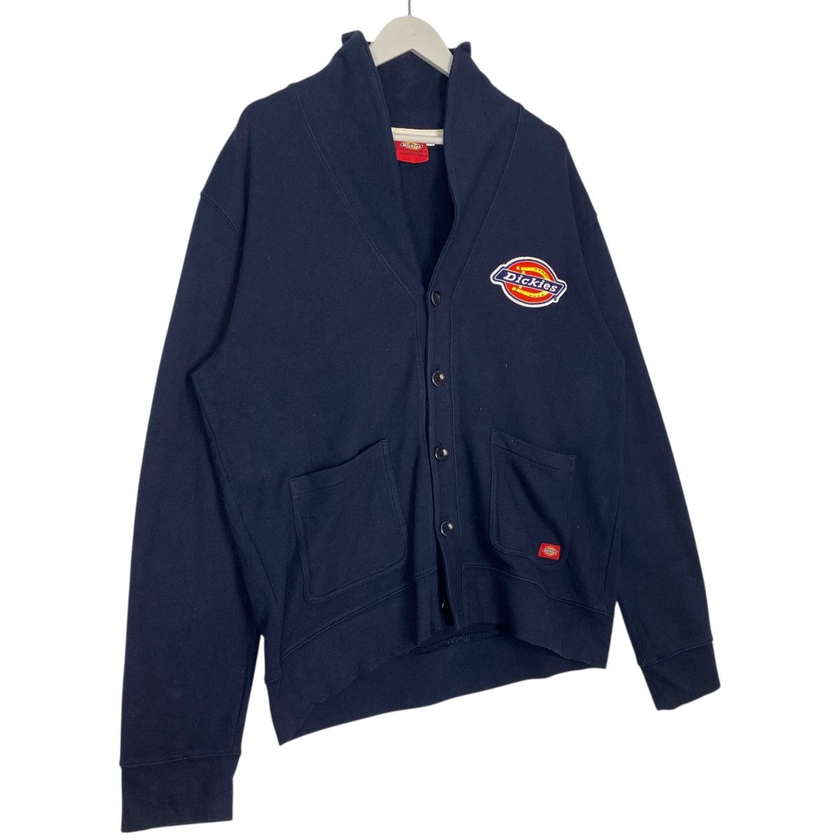 Vintage Vintage Dickies Cardigan Sweater Navy Blue Pullover Size XL Size XL / US 12-14 / IT 48-50 - 3 Thumbnail