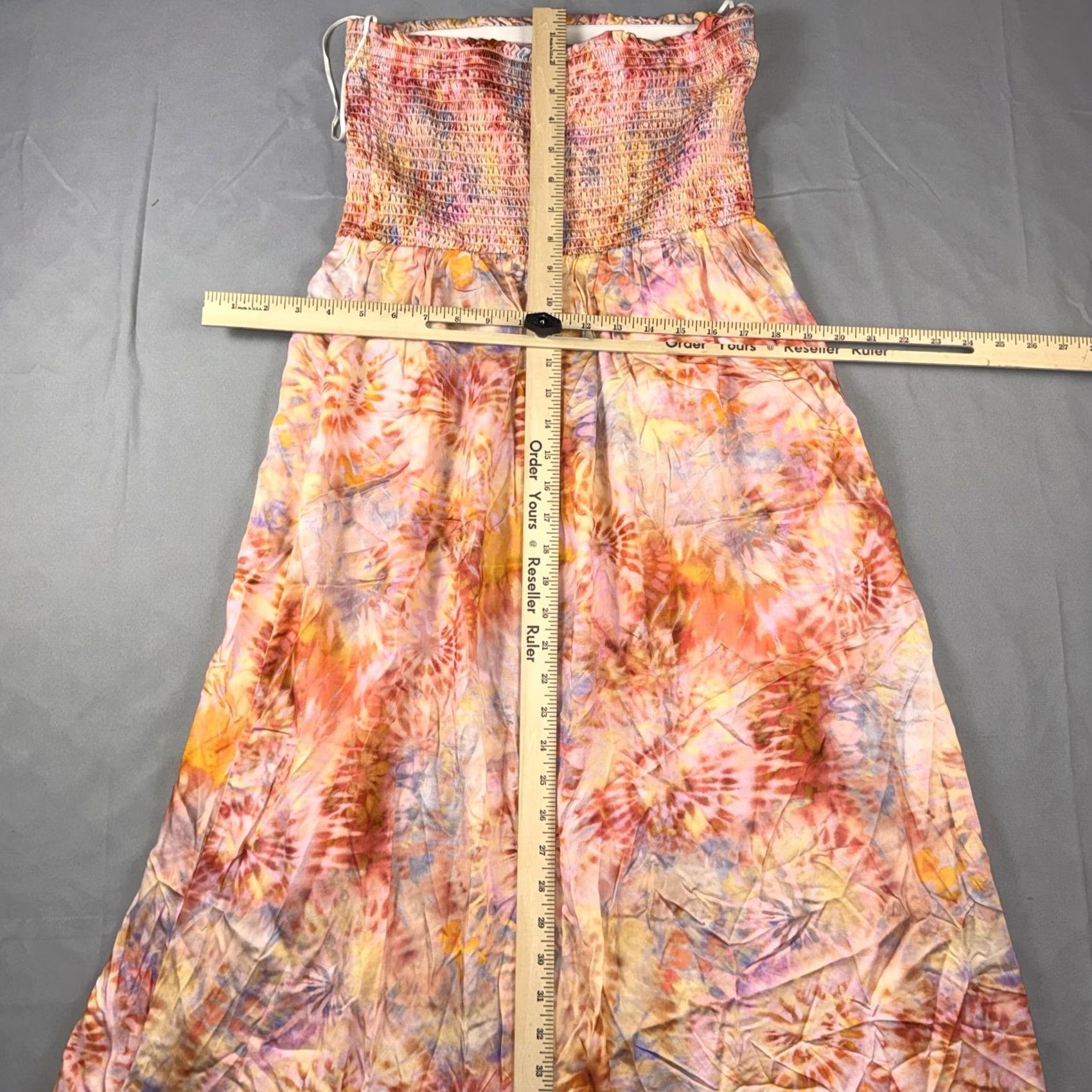 Marine Layer Marine Layer Dress Womens Medium Multicolor Tie Dye Strapless Smocked Maxi Boho Size M / US 6-8 / IT 42-44 - 7 Thumbnail
