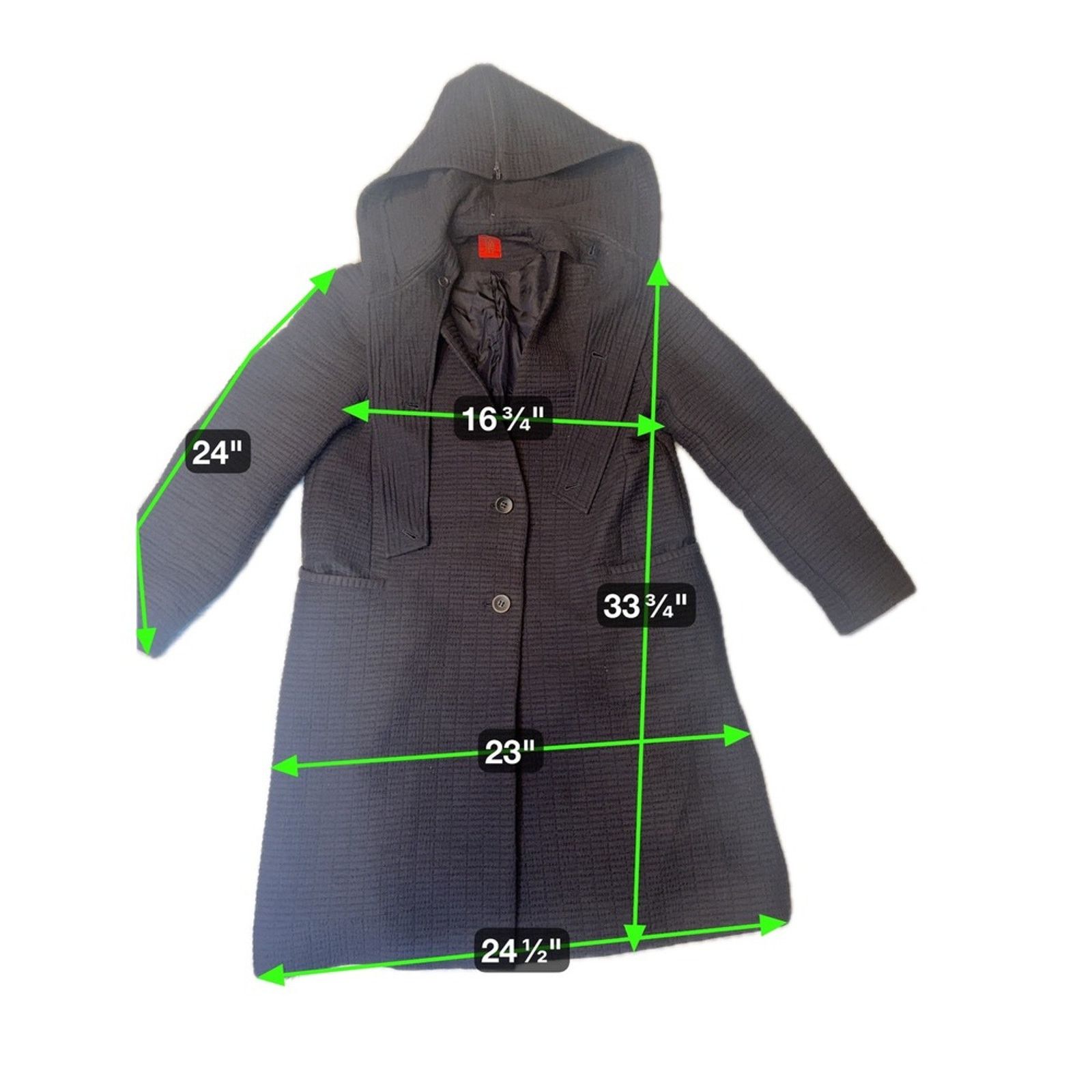 Issey Miyake Heart Art Textured Wool Hooded Coat — Issey Miyake Line Size M / US 6-8 / IT 42-44 - 4 Thumbnail