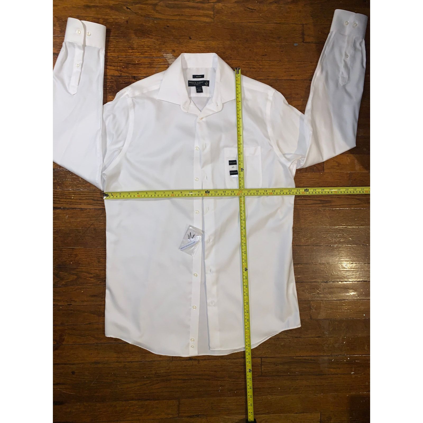 Pronto Uomo Pronto Uomo White Dress Shirt 16 36/37 Tall NWT Size US L / EU 52-54 / 3 - 2 Thumbnail