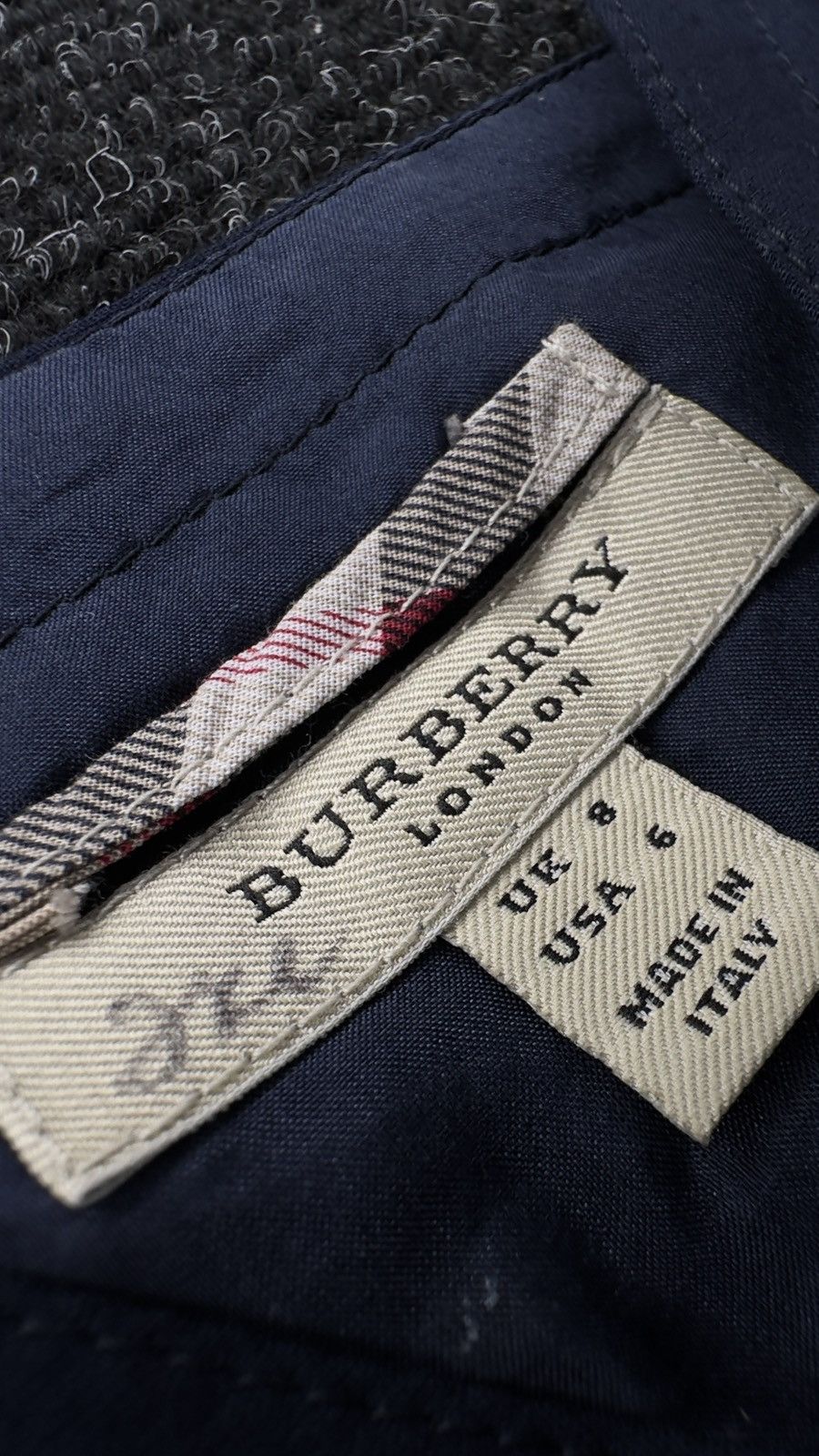 Burberry Burberry Dark Blue Blend Dress Flowy Midi Size S Size S / US 4 / IT 40 - 6 Thumbnail