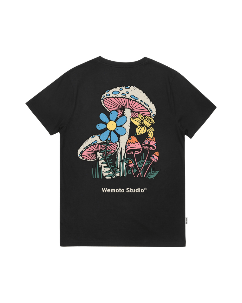 Wemoto BNWT Wemoto - Mushroom Tee - Printed Black T-Shirt - Large Size US L / EU 52-54 / 3 - 1 Thumbnail