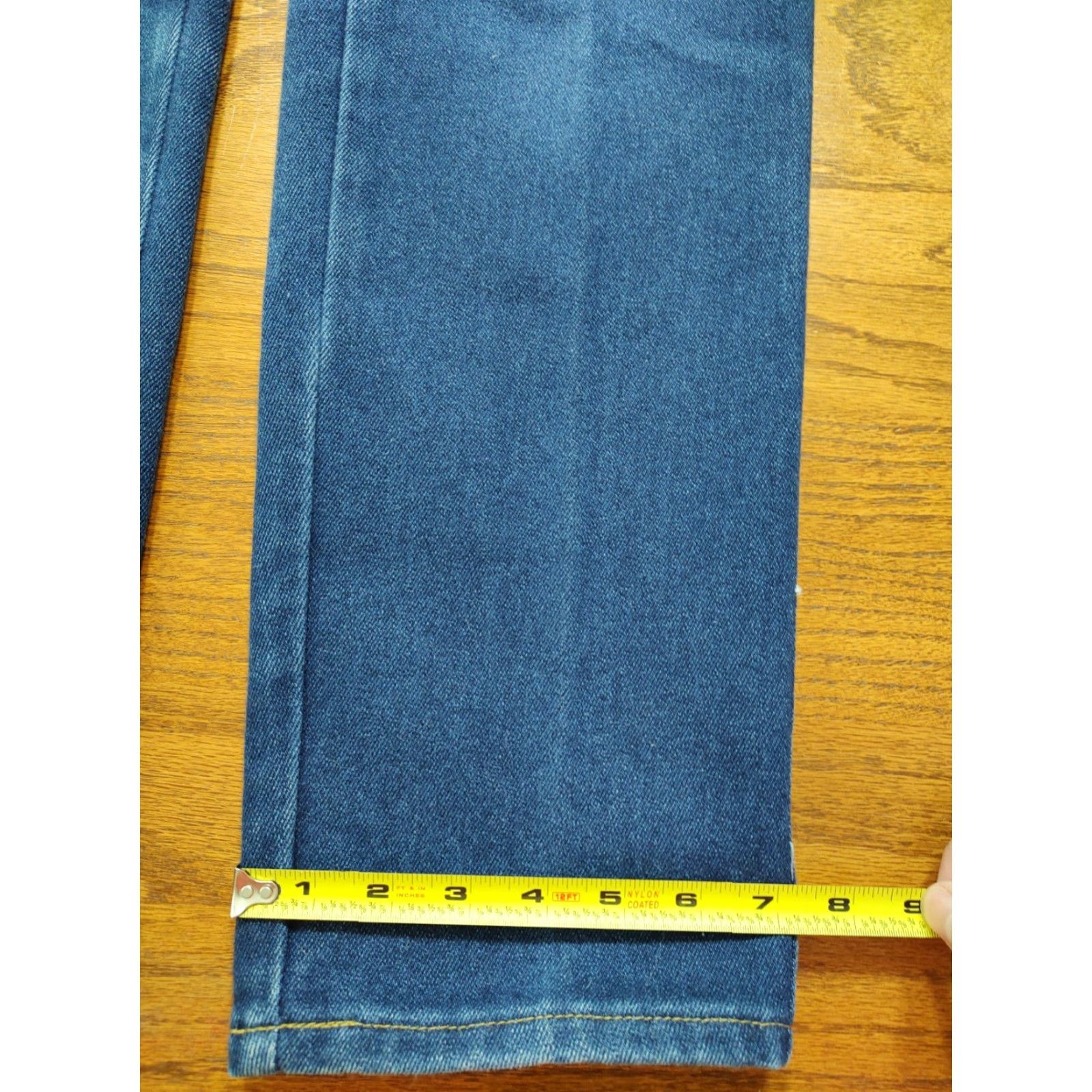 Lee VINTAGE Lee Jeans Womens 29x33 Blue Denim 5-Pocket Zipper Button Logo USA Made 80s Western Mom Size 29" - 7 Thumbnail