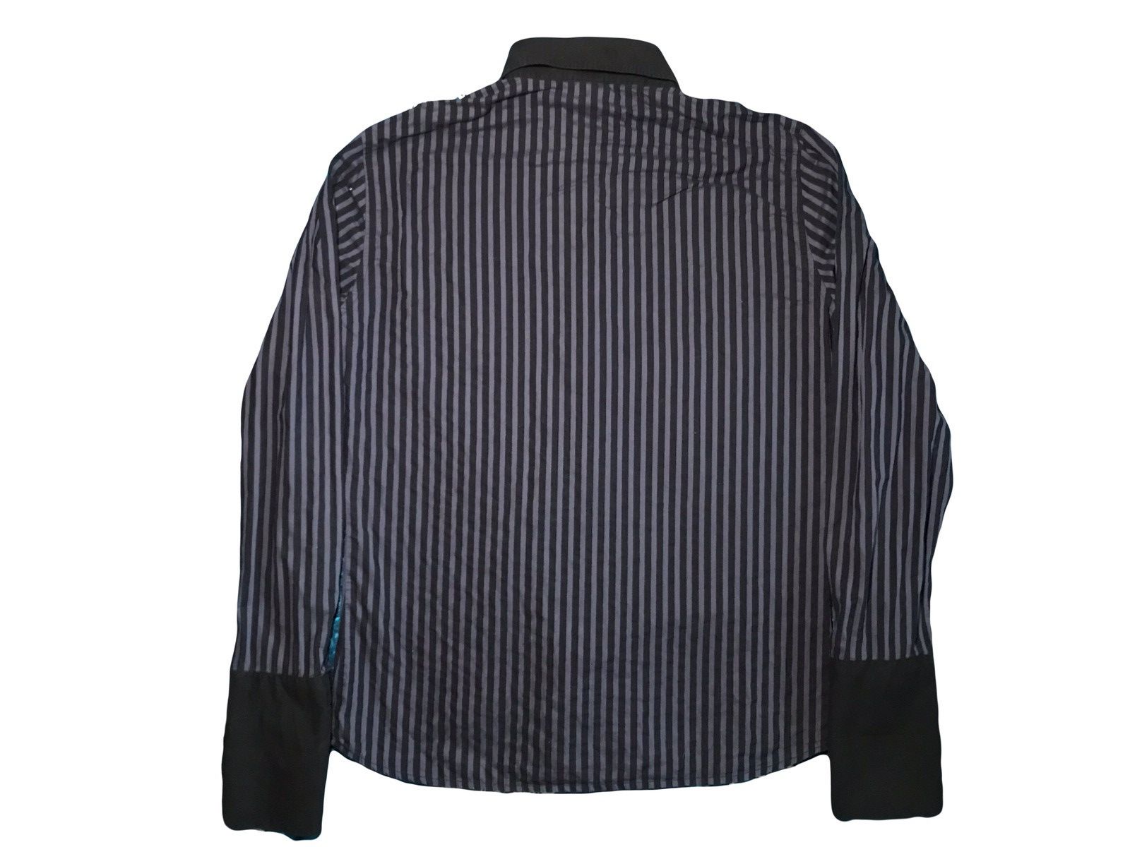 Versace Vintage Versace Stripe Button Up Medusa Shirt Cufflinks Size US M / EU 48-50 / 2 - 3 Thumbnail