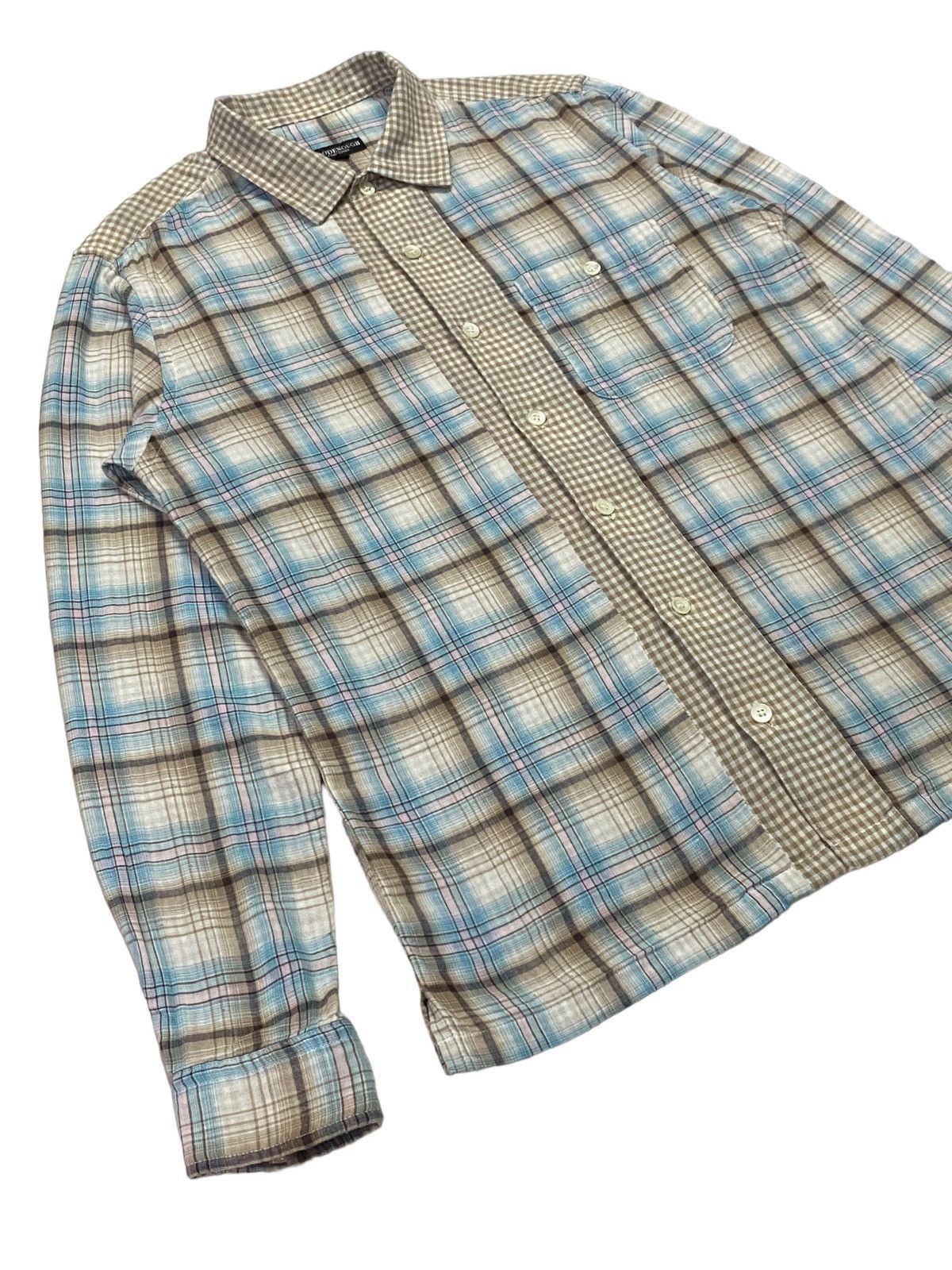 GOODENOUGH × Japanese Brand Goodenough Spellout Checked Shirt Button Ups Size US M / EU 48-50 / 2 - 18 Thumbnail