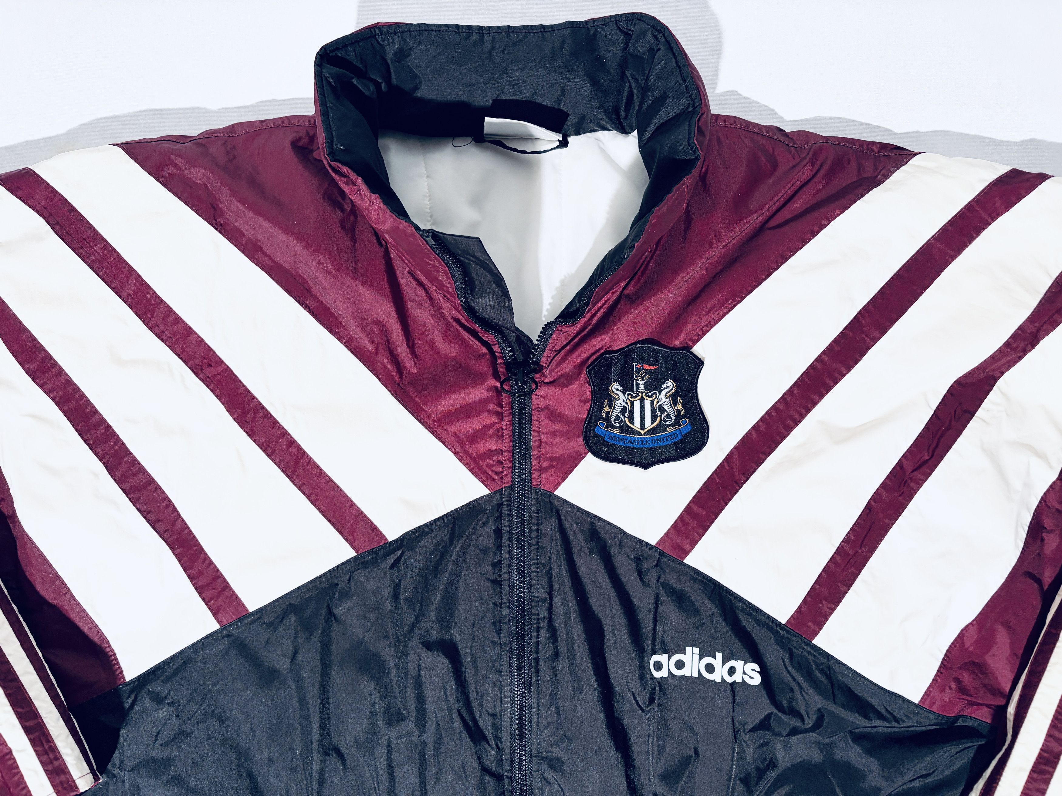 Adidas Newcastle United Training Bench Jacket 1995 - 1996 Size US XL / EU 56 / 4 - 5 Thumbnail