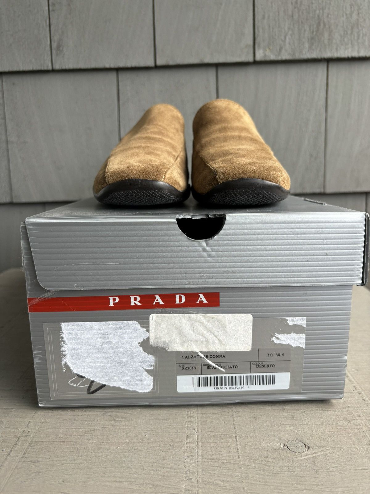 Prada × Vintage 2001 Prada Sport Mules Suede Vintage Square Toe 90s Sneaker Size US 6.5 / IT 36.5 - 14 Thumbnail