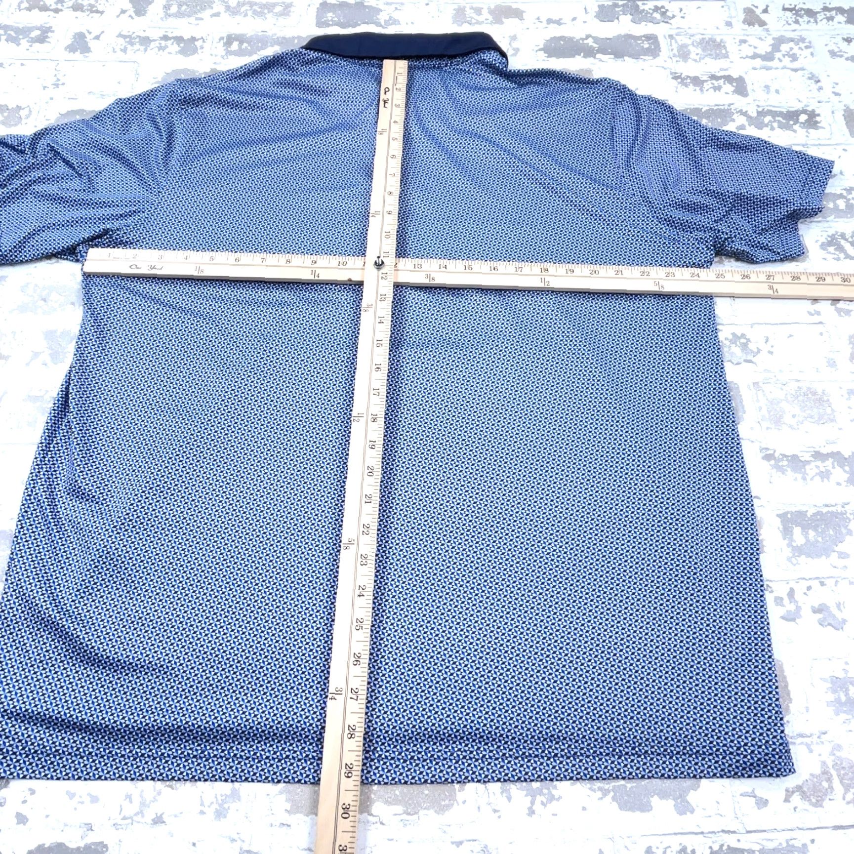 Vintage Maelreg Polo Shirt Men 2XL XXL Blue Geometric Performance Golf Tennis Adult Shirt Polo Short Sleeve Geometric Logo Maelreg Men Blue 2XL Size US XXL / EU 58 / 5 - 6 Thumbnail