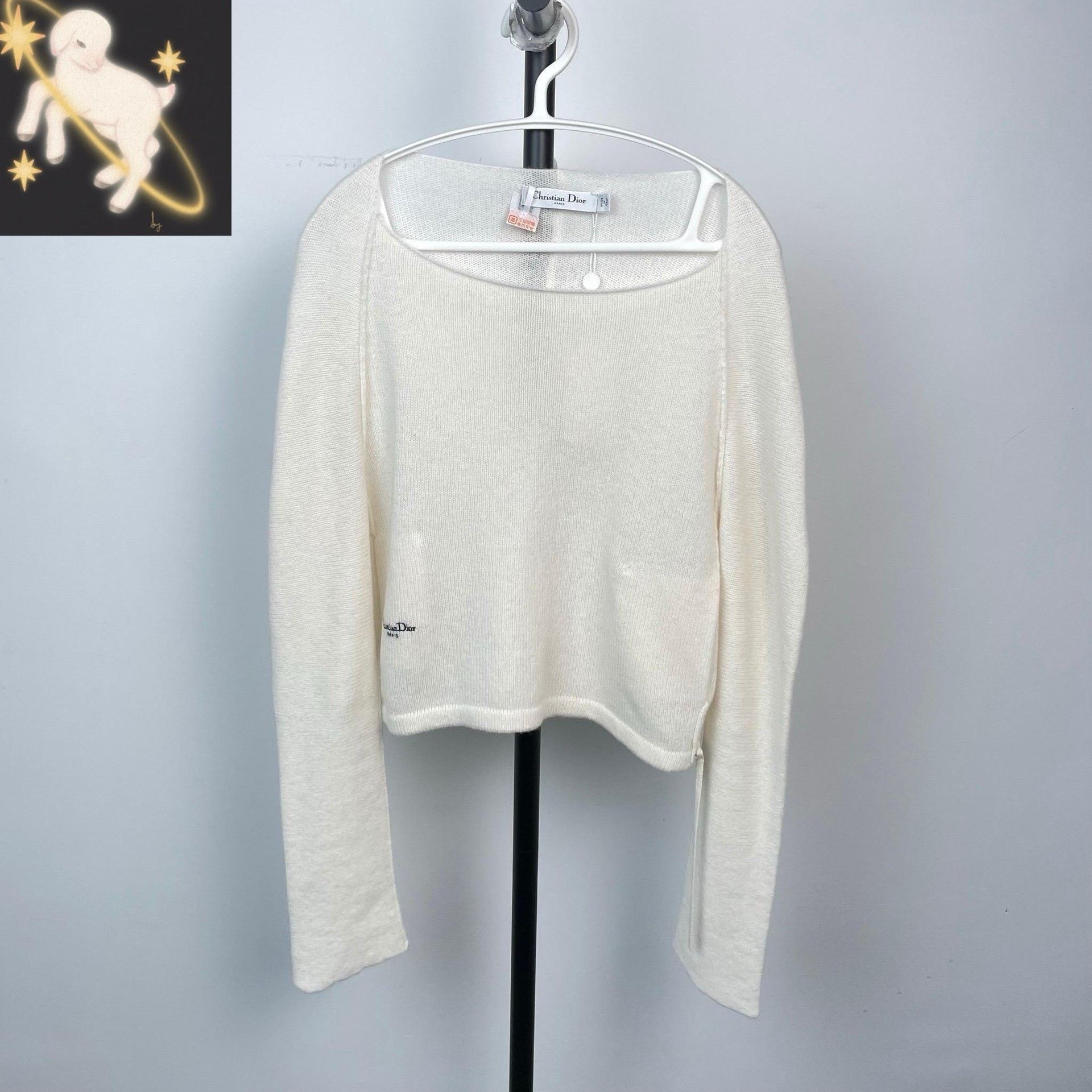 Dior Dior Retro Wool White Sweater 36 Women Size S / US 4 / IT 40 - 1 Thumbnail