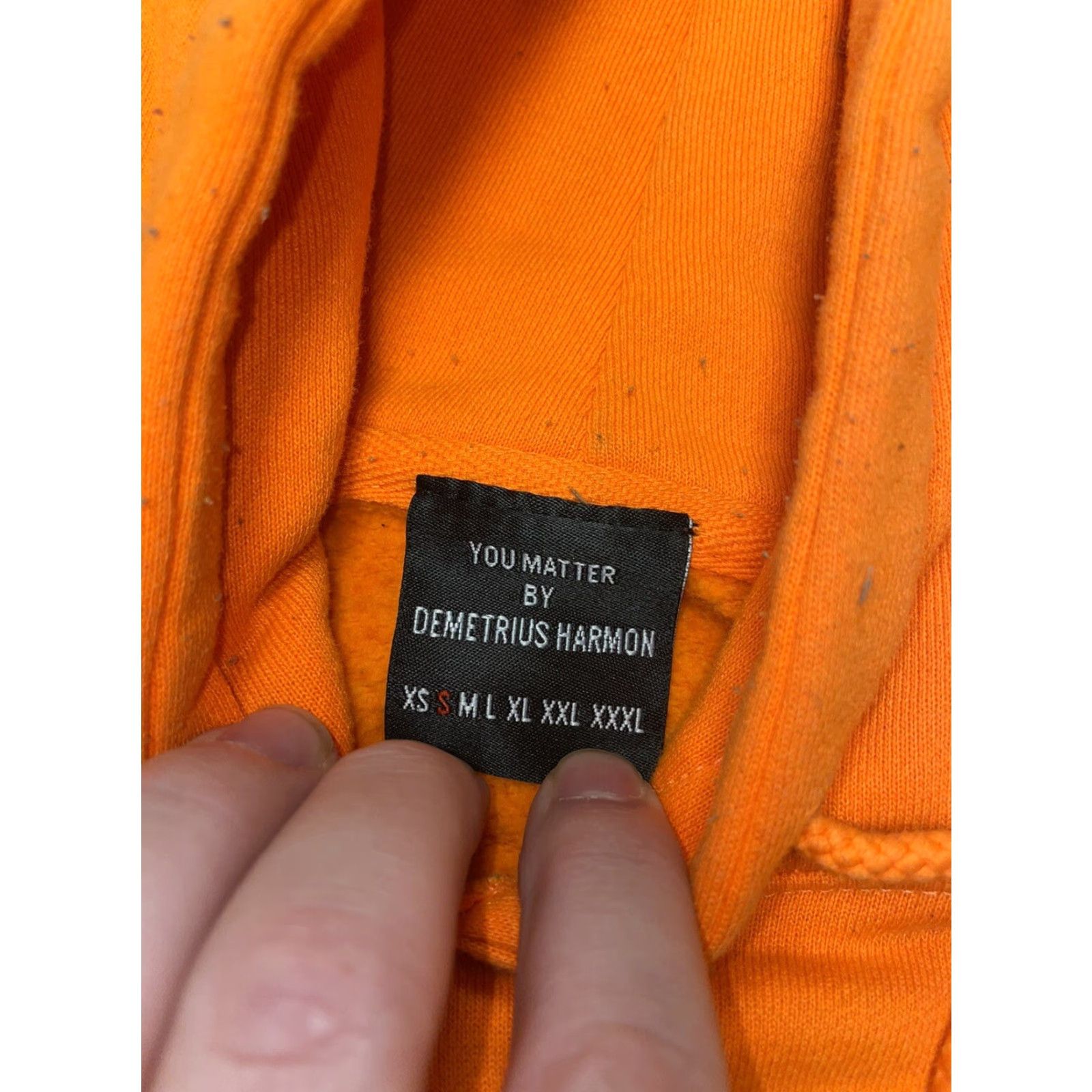 Harmony You Matter Hoodie Unisex Embroidered Orange Size S Pullover Rainbow 70% Cotton/30% Polyester Mens Womens Size US S / EU 44-46 / 1 - 3 Thumbnail