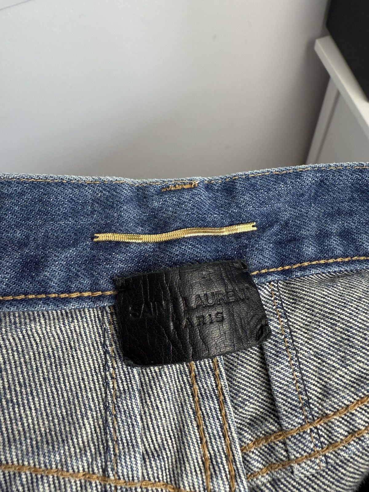 Saint Laurent Paris Saint Laurent washed denim pants 28 avantgarde archive YSL Size US 28 / EU 44 - 6 Thumbnail