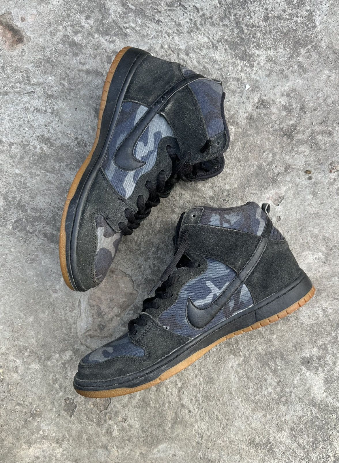Nike SB Rare Nike Dunk High Pro SB “Obsidian Camo” Size US 10 / EU 43 - 4 Thumbnail