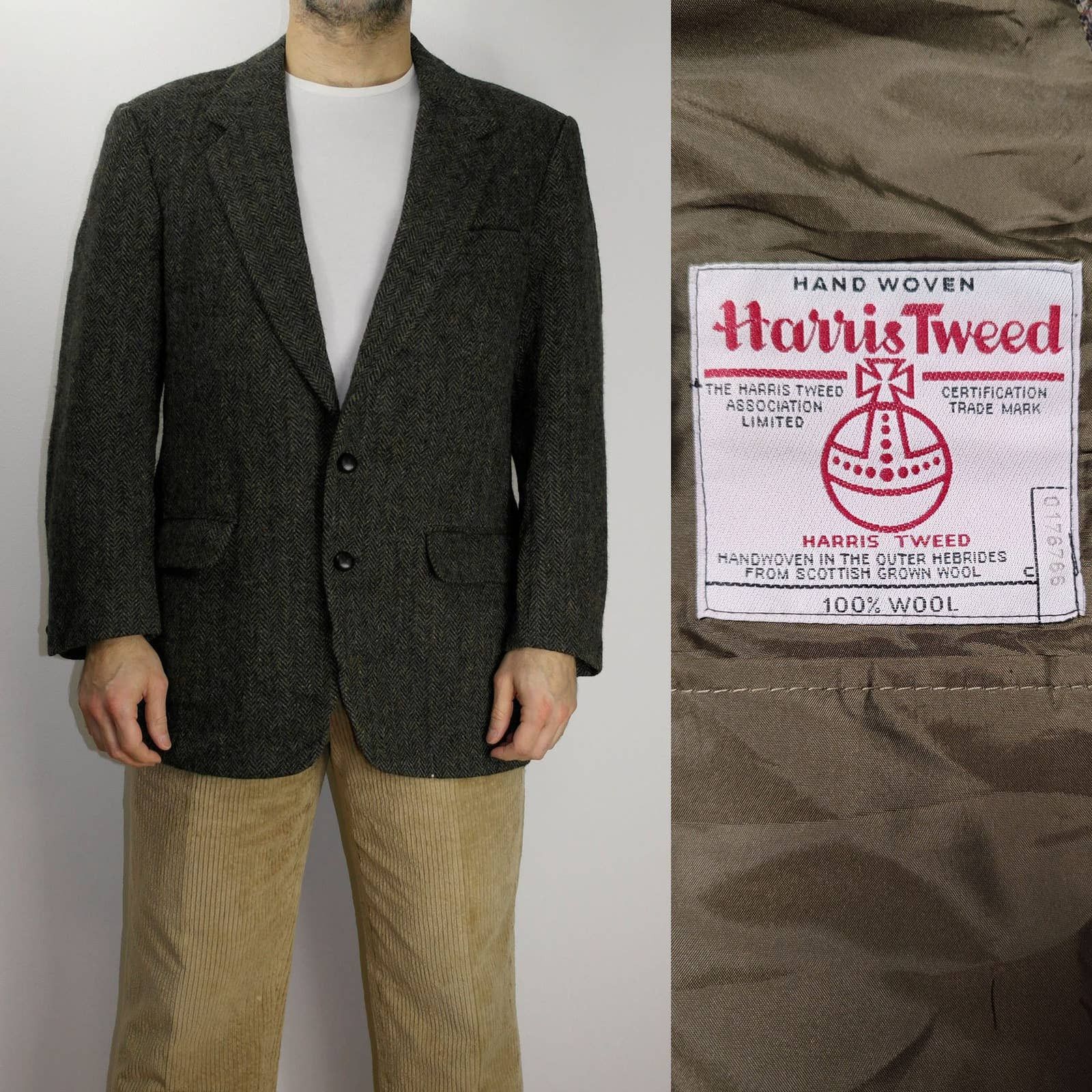 1970s Harris Tweed Gray Jacket