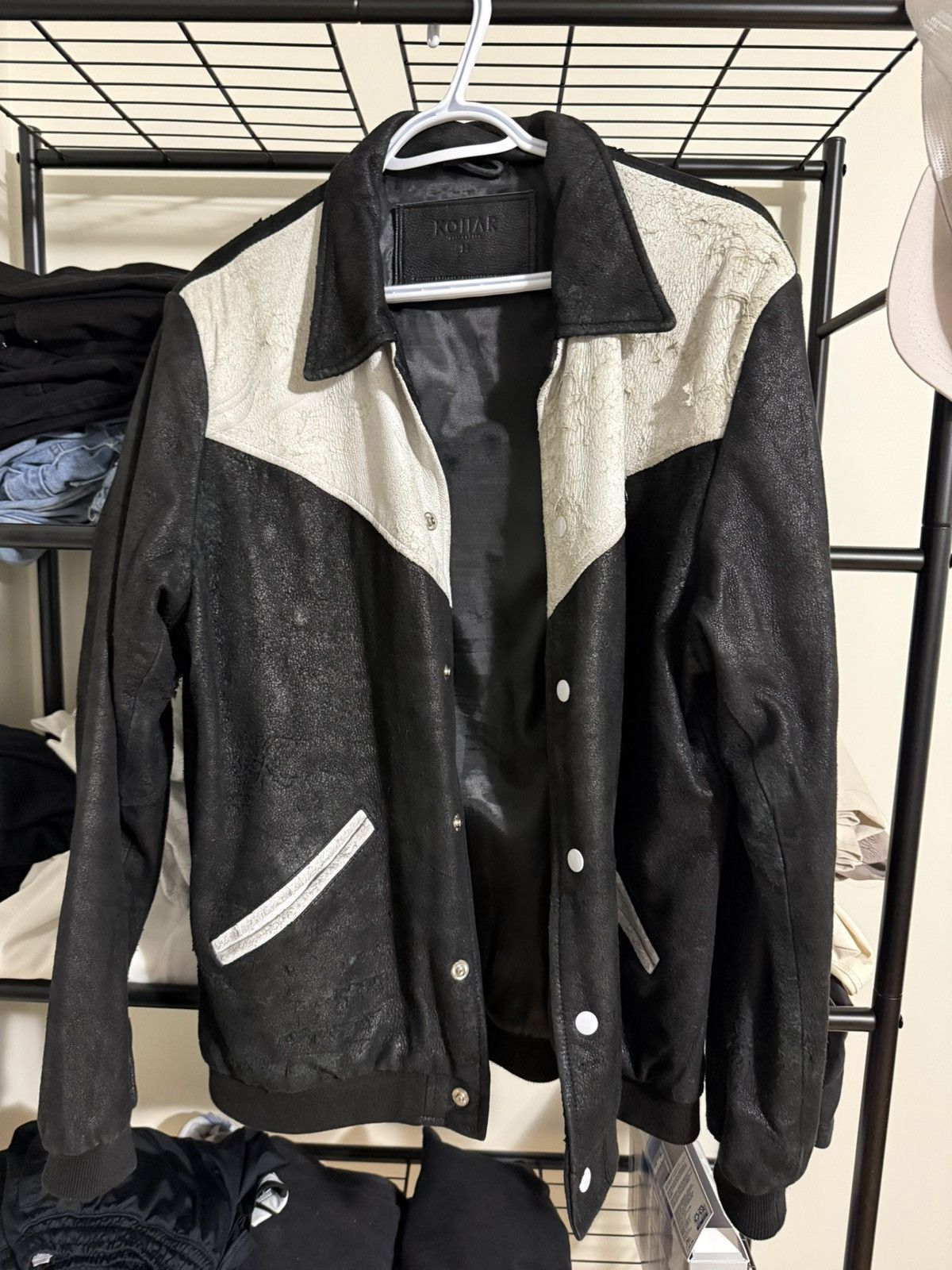 Kollar Clothing Kollar Distressed Varsity Jacket Size US M / EU 48-50 / 2 - 1 Thumbnail