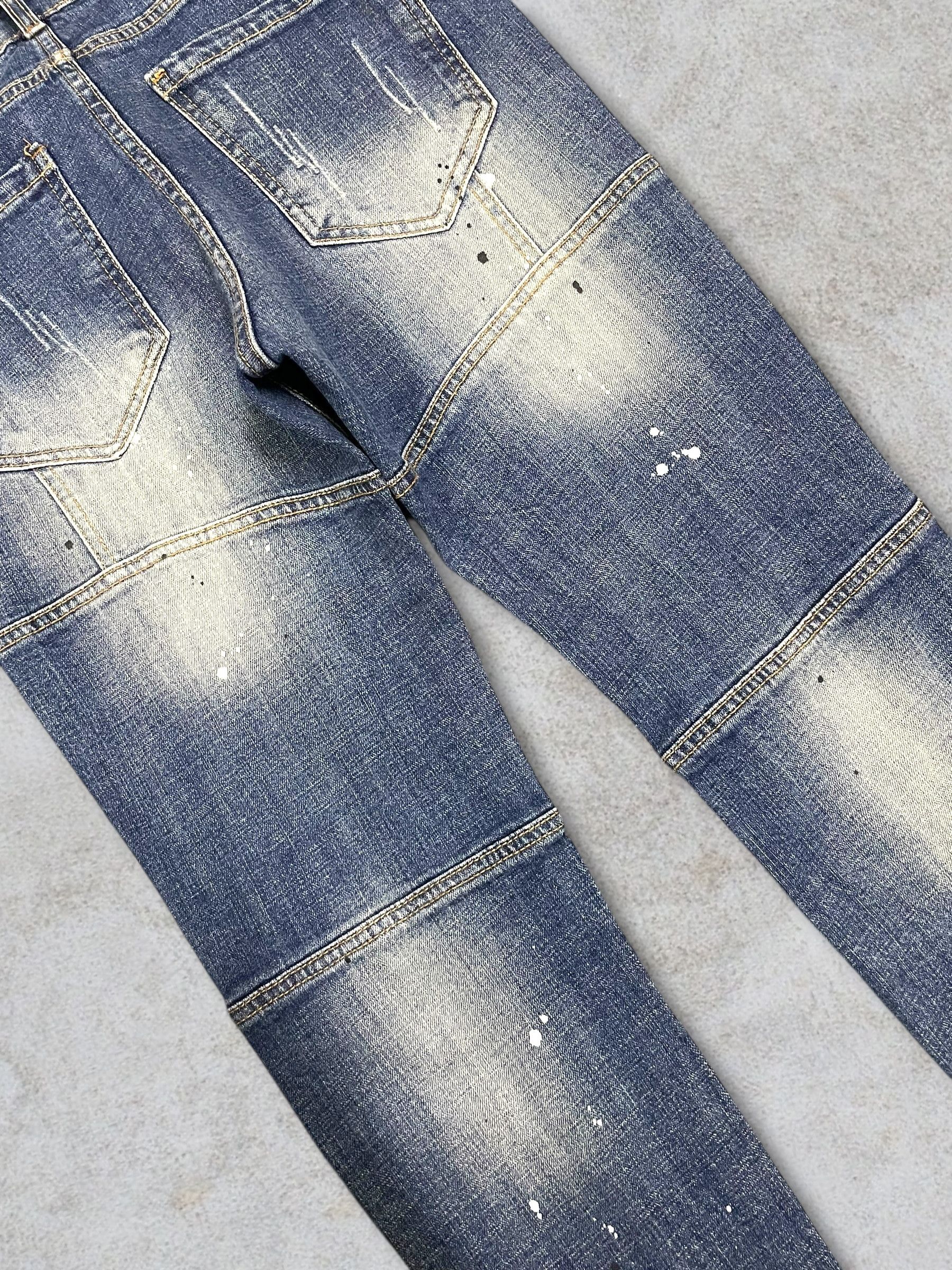 Dsquared2 Dsquared2 Patchwork Spellout Paint Splatter Glamorous Jeans Size US 29 - 9 Thumbnail