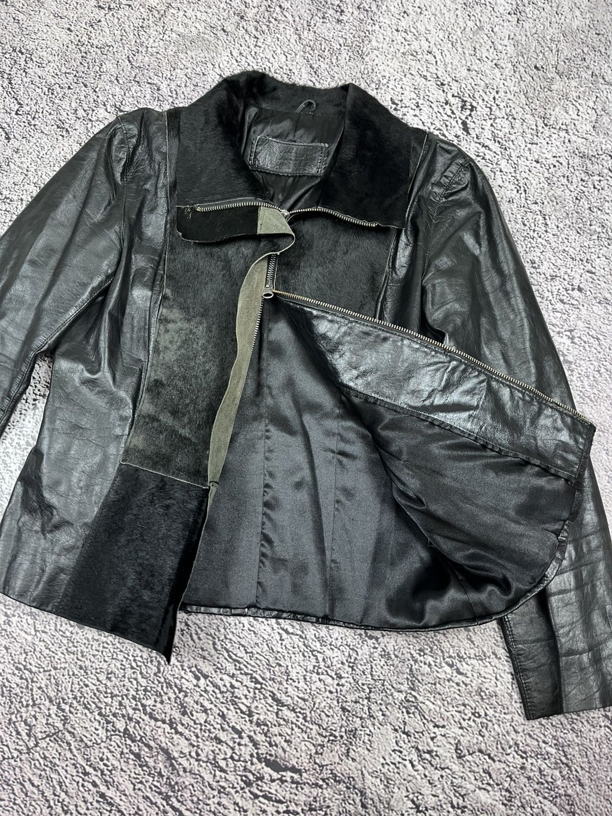 Japanese Brand Vintage Real Leather Patch Gothic Avantgarde Jacket Size S / US 4 / IT 40 - 8 Thumbnail