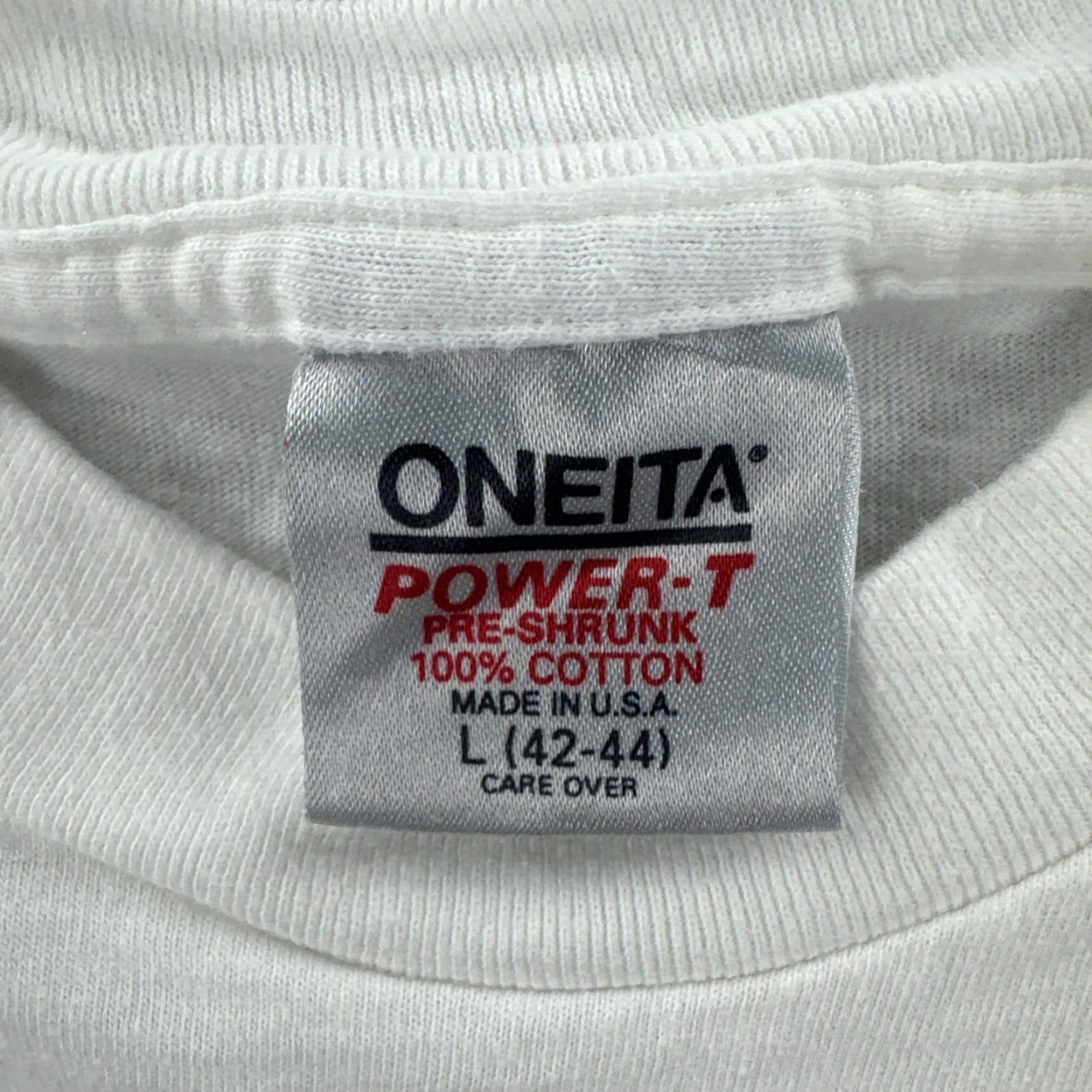 Vintage VINTAGE Oneita Mens L White Desert Storm Graphic Print USA Made Shirt 90s Patriotic Military Crew Neck Size US L / EU 52-54 / 3 - 7 Thumbnail