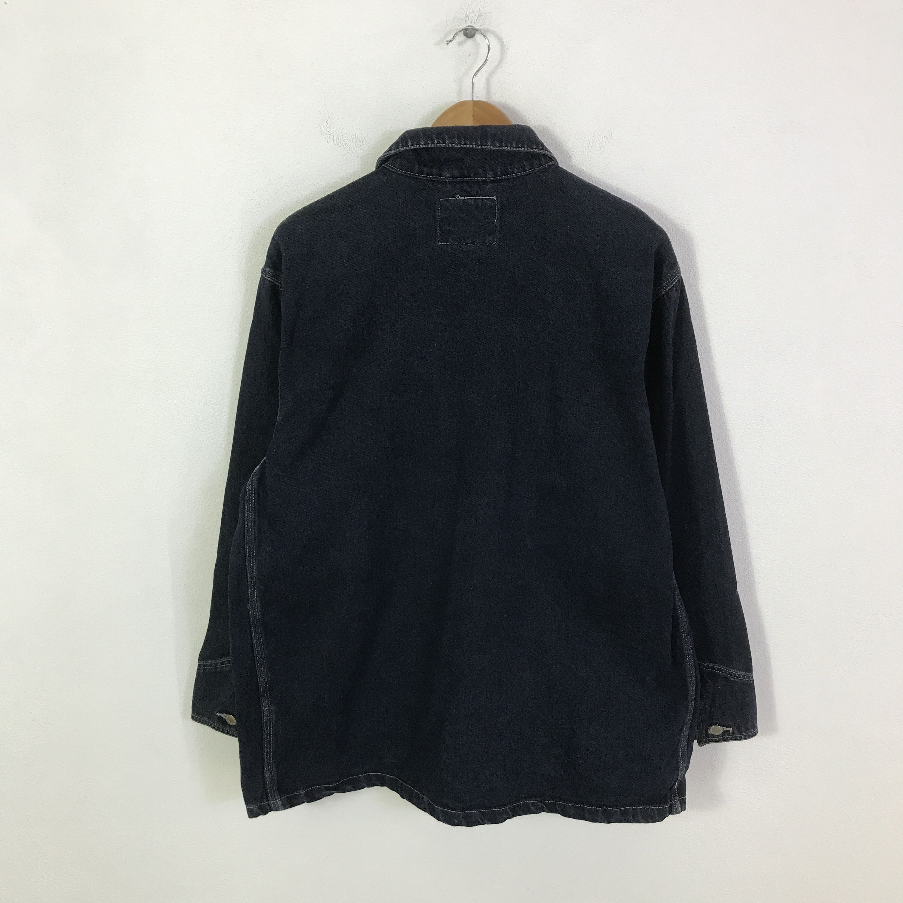 Japanese Brand seahop denim chore design jacket K115B7 Size US L / EU 52-54 / 3 - 3 Thumbnail