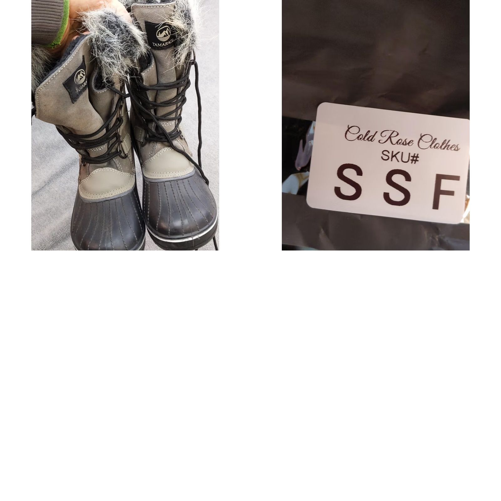 Vintage Tamarack Snow Boots Womens Size 8 Gray Suede Faux Fur Lace Up Mid-Calf Winter Boots - Gray/Suede, 8, Womens Size US 8 / IT 38 - 8 Thumbnail