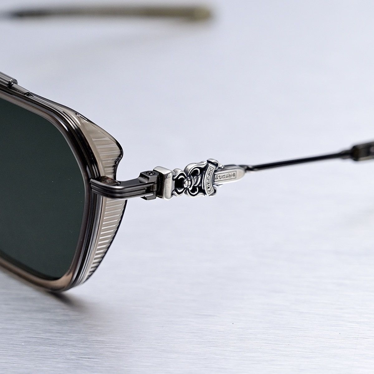 Chrome Hearts CHROME HEARTS HOTATION ARMY/GUNMETAL-ARMY SUNGLASSES Size ONE SIZE - 3 Thumbnail