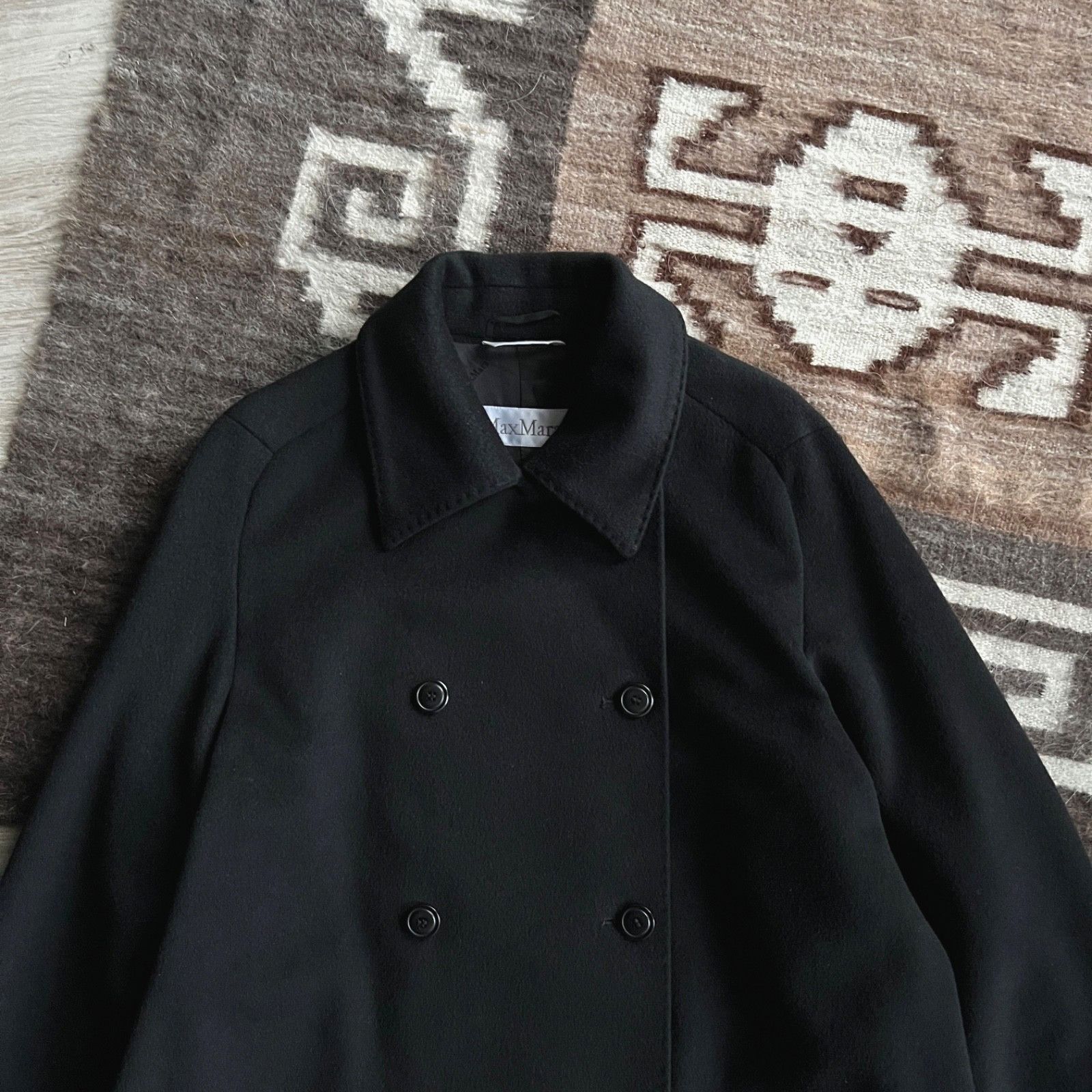 Max Mara Max Mara Peacoat Jacket Wool Angora Cashmere 9728AC Size L / US 10 / IT 46 - 4 Thumbnail
