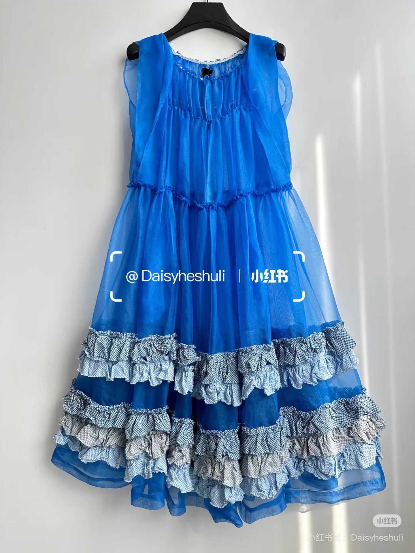 Comme des Garcons Comme des Garçons CDG Tricot Blue Lace Tulle Dress Ｑ24 Size M / US 6-8 / IT 42-44 - 1 Thumbnail
